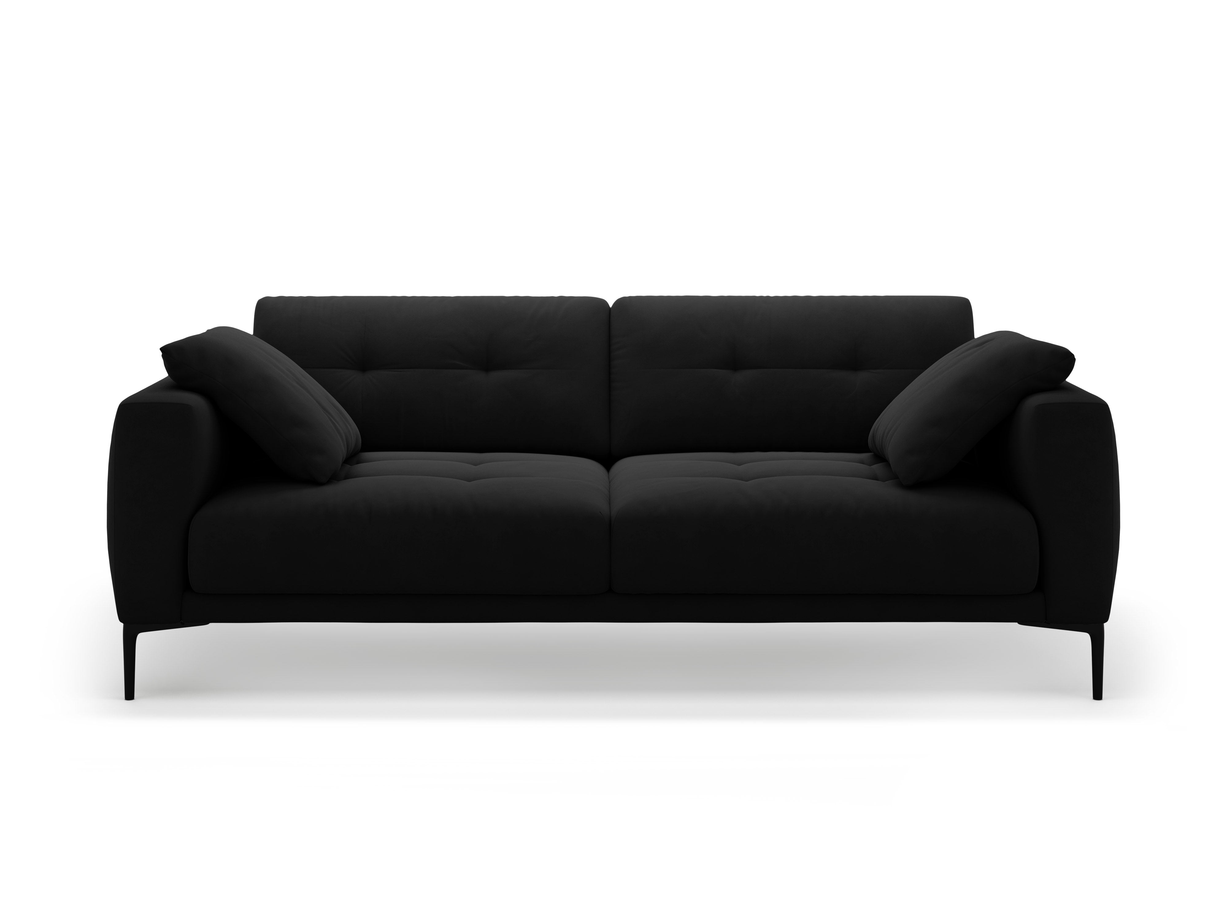 Velvet sofa for 4 people BEMY black