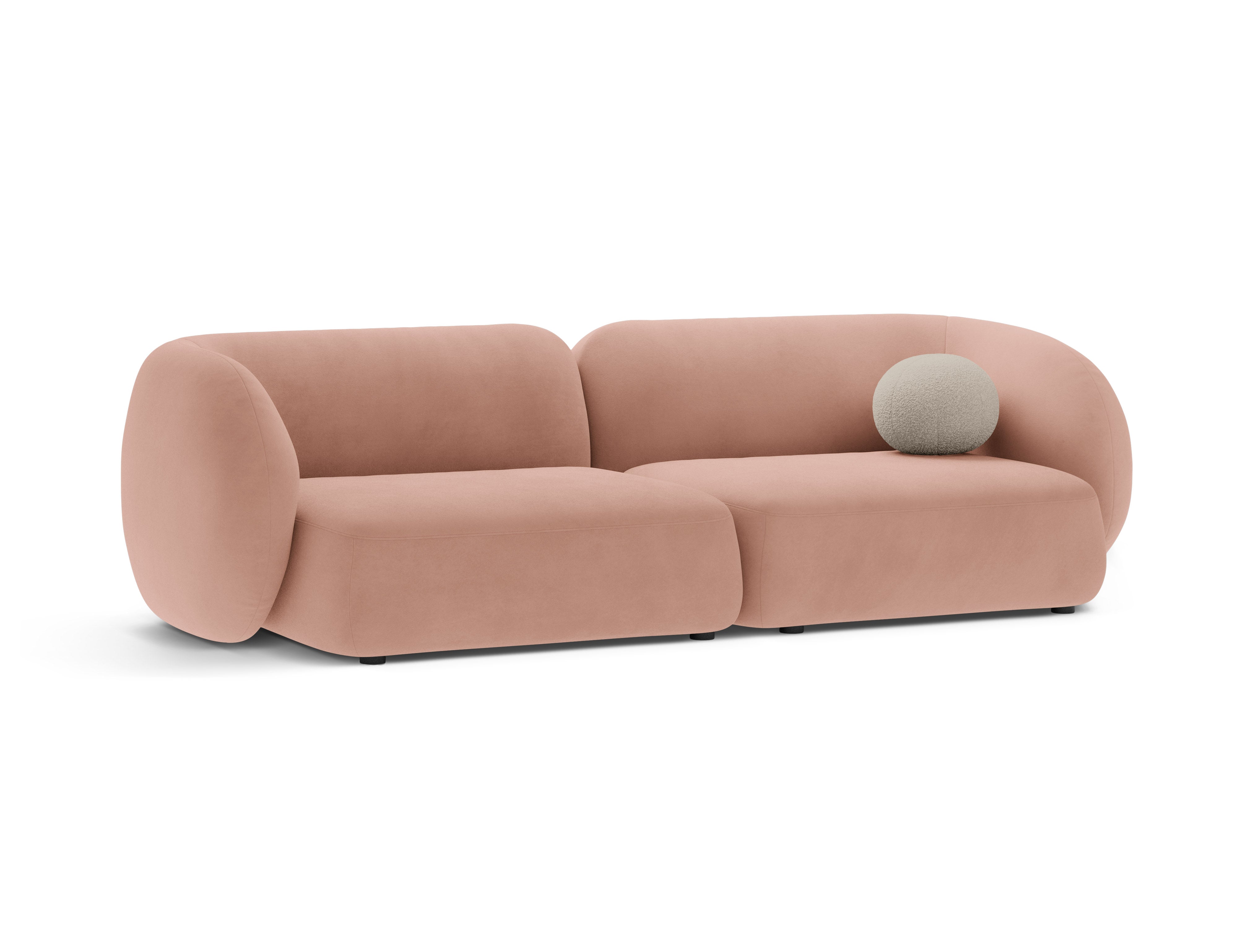 Sofa für 4 Personen aus Samt KATE rosa