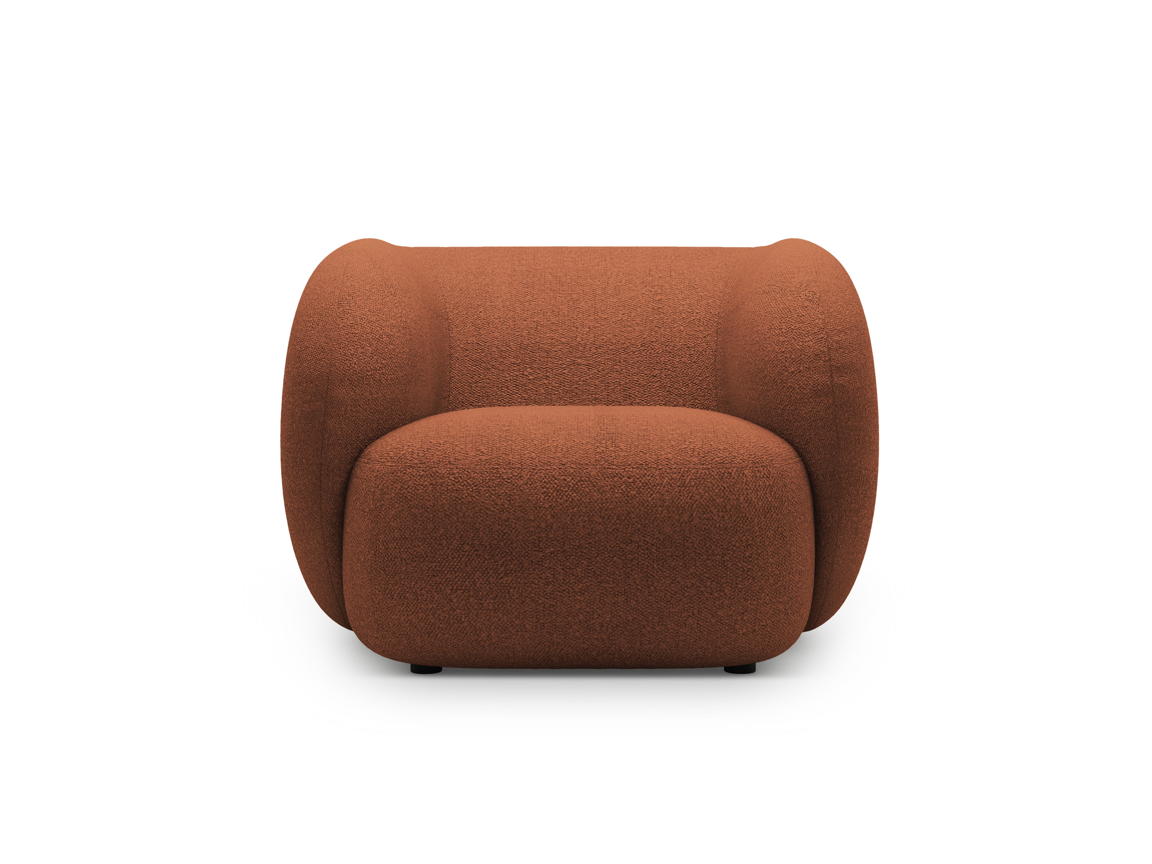 Fauteuil KATE terracotta boucle