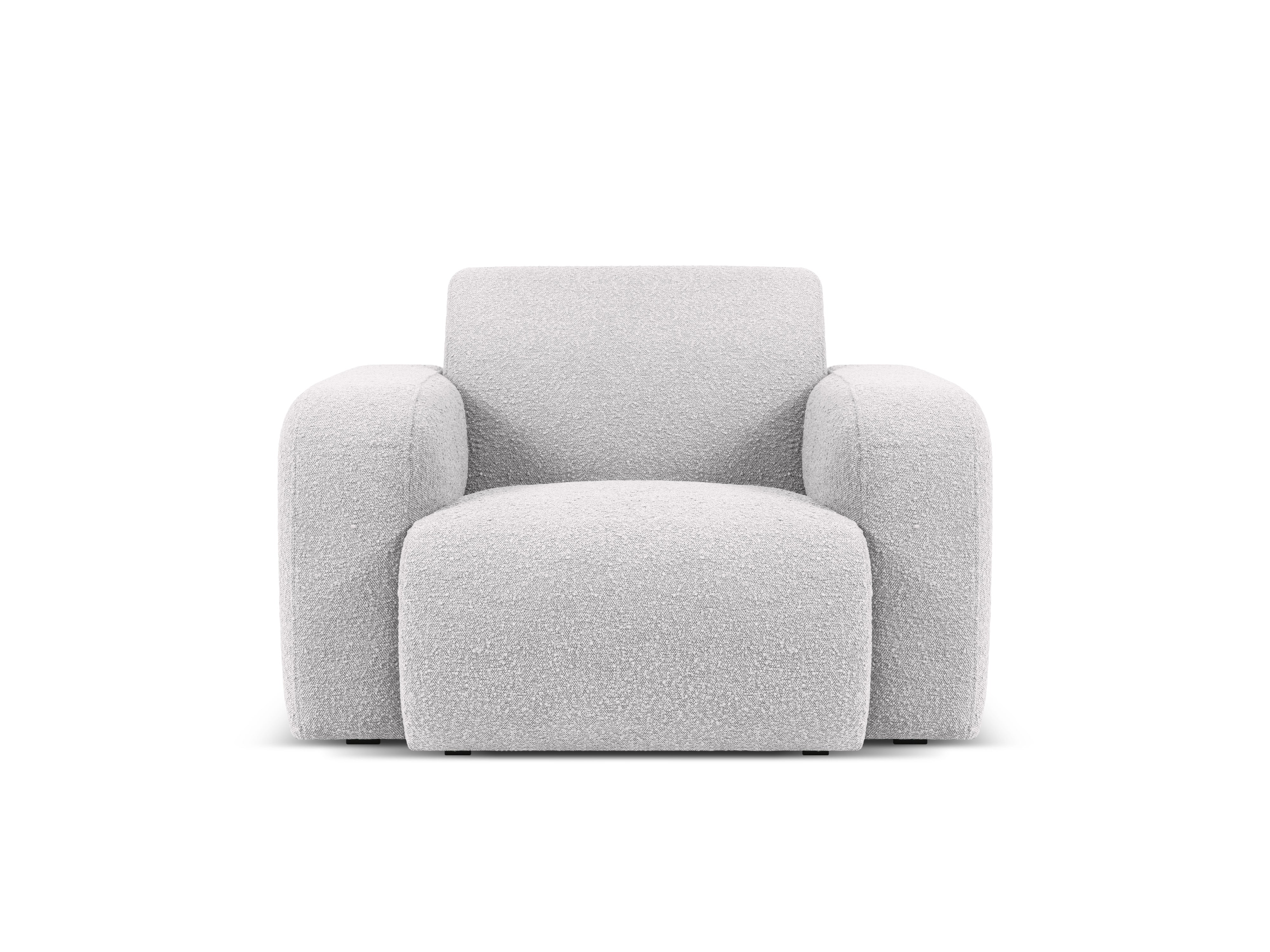 Fotel w tkaninie boucle MOLINO jasnoszary Micadoni    Eye on Design