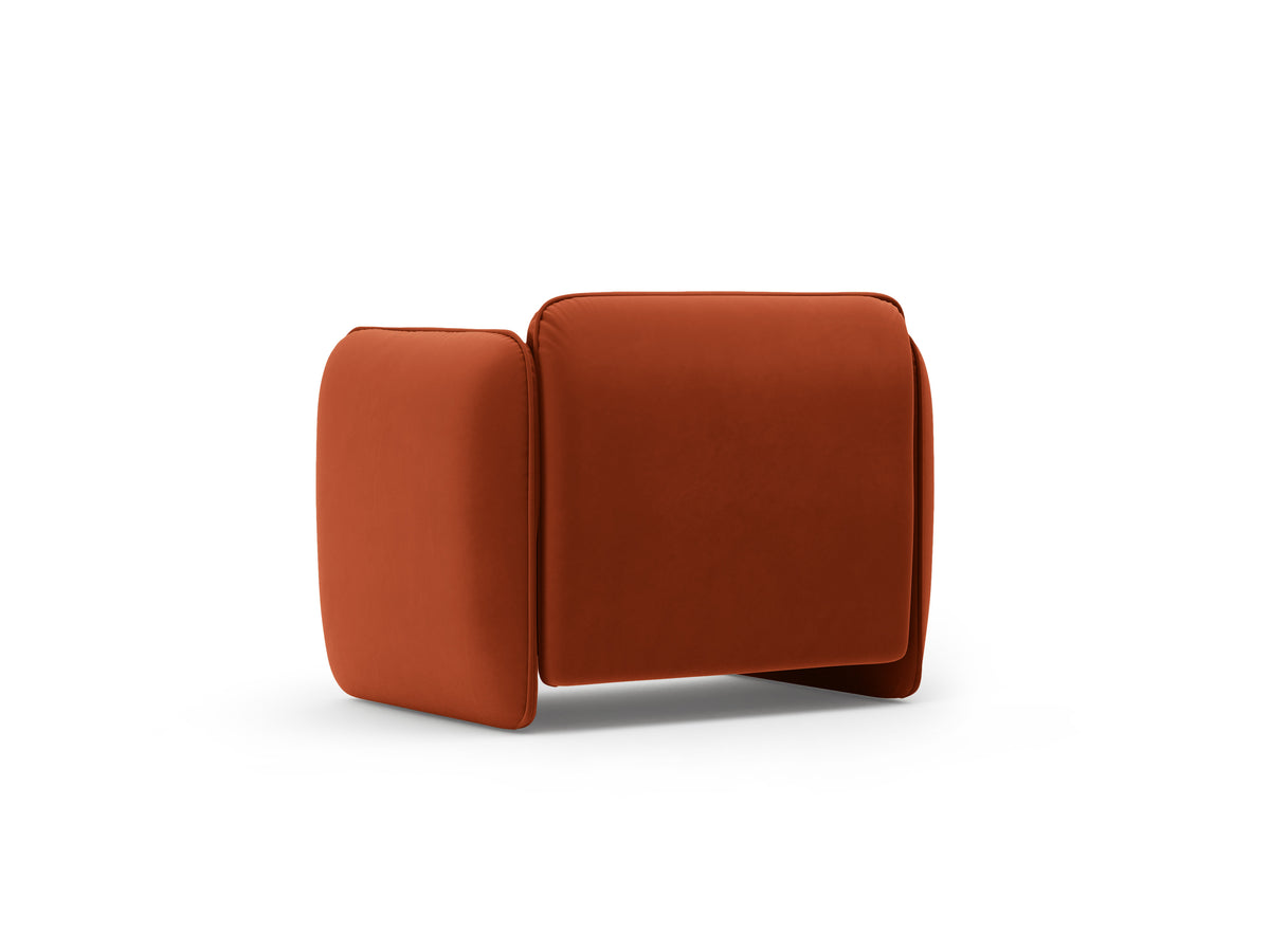 Velvet fauteuil GEORGIA kastanje