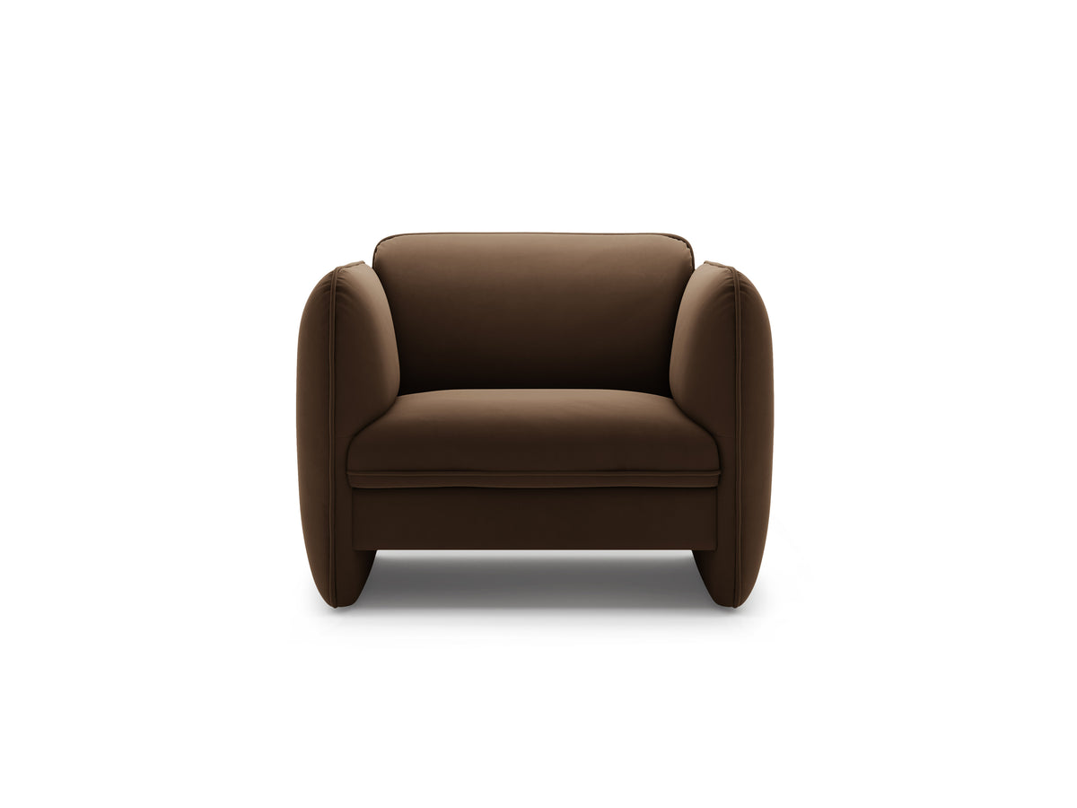 Velours fauteuil GEORGIA chocolade