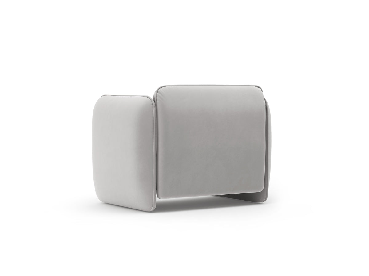 Velvet fauteuil GEORGIA lichtgrijs