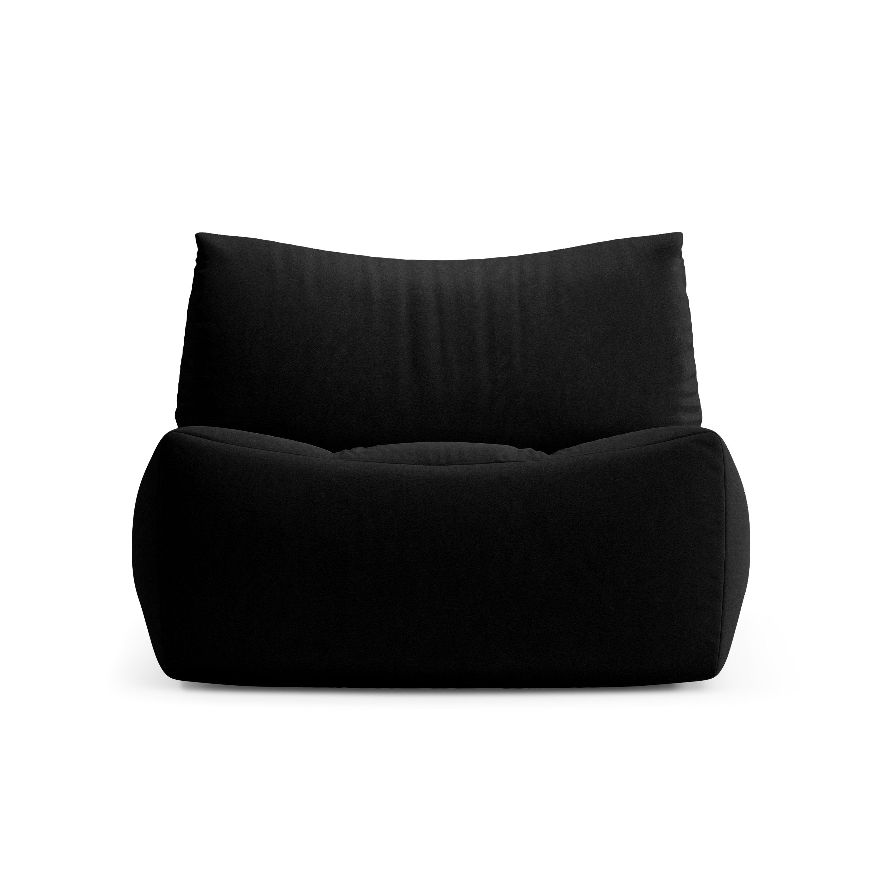 Fluwelen fauteuil TOVE zwart