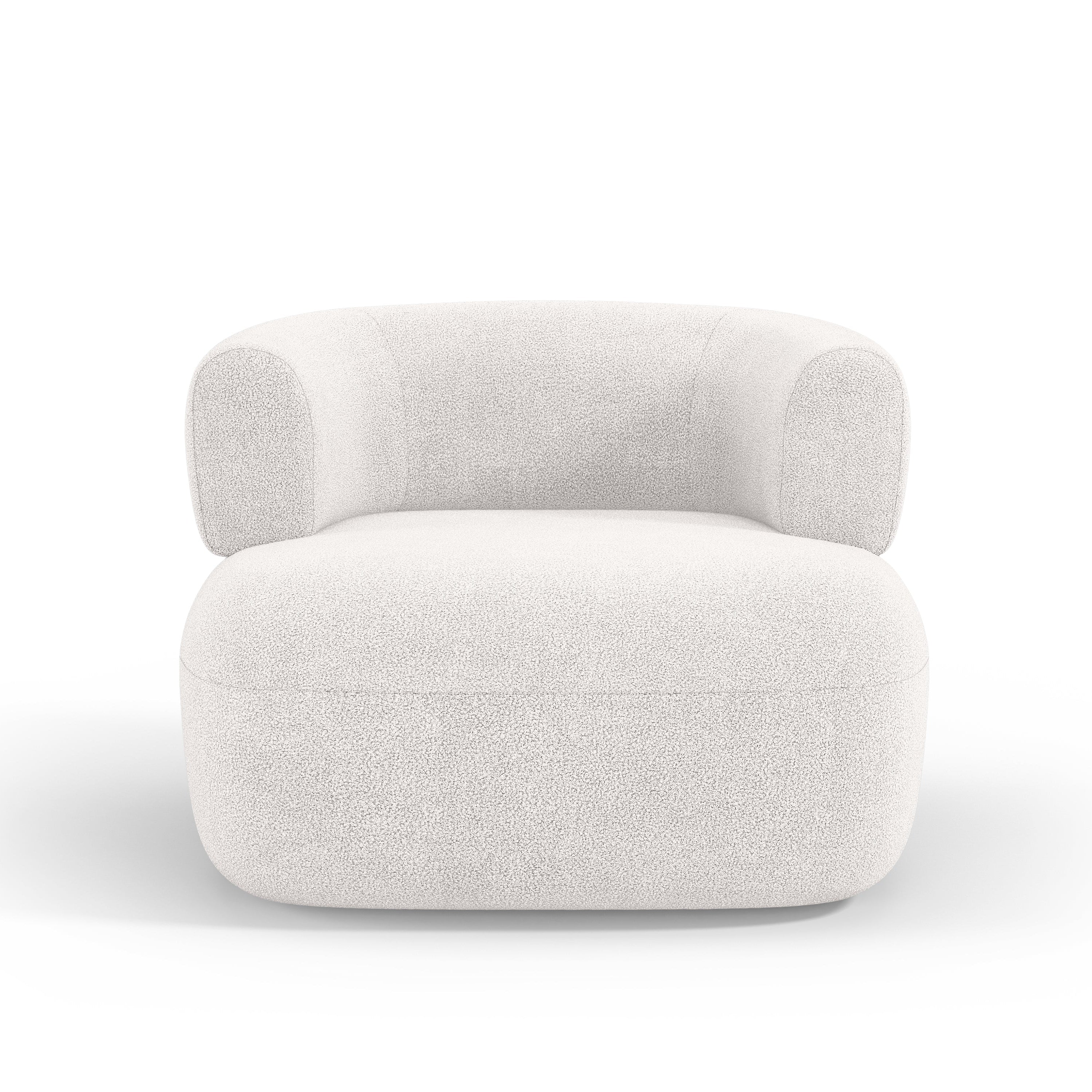Fauteuil JENNY ivoorkleurige boucle [ewelina] [Amelia spr]