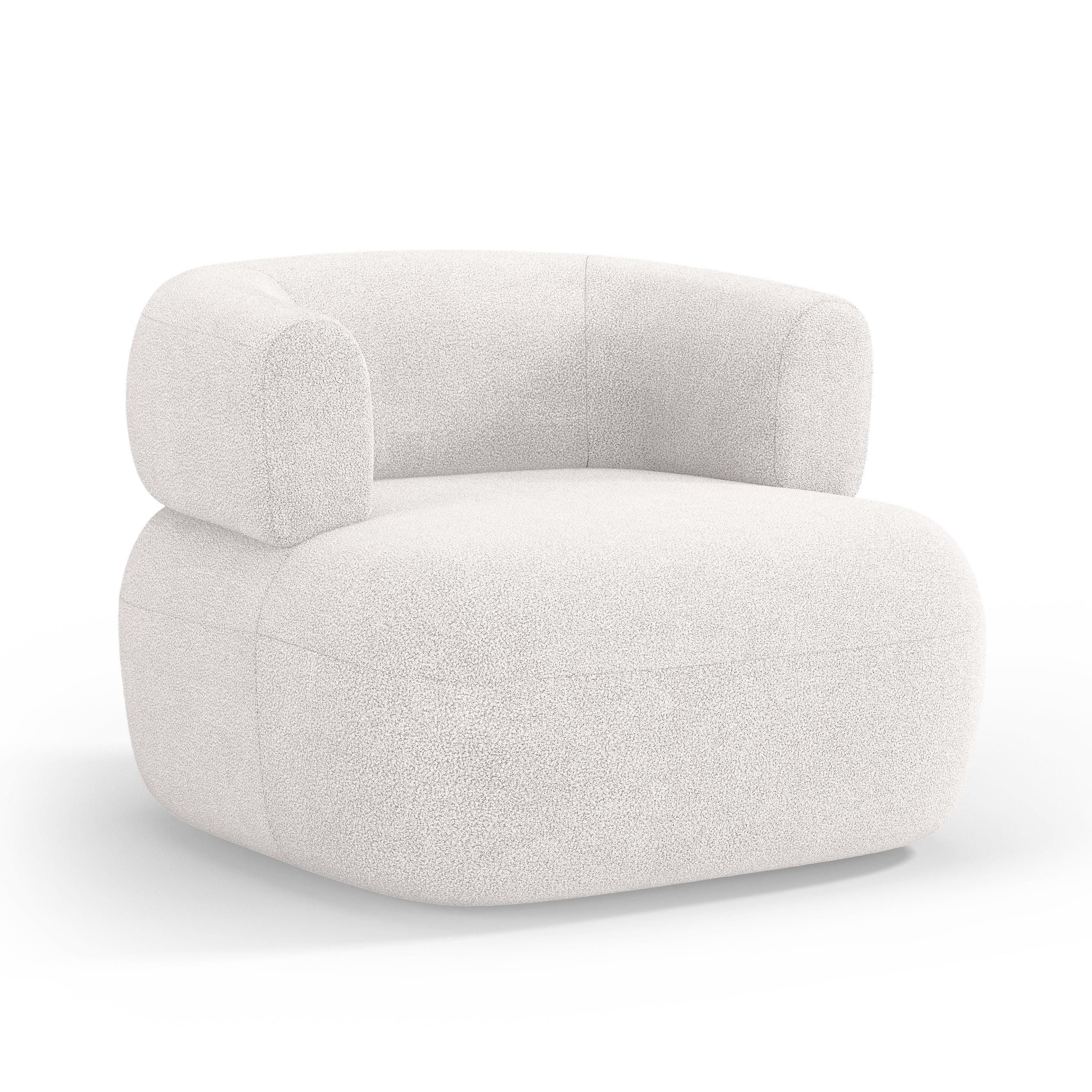 Fauteuil JENNY ivoorkleurige boucle [ewelina] [Amelia spr]