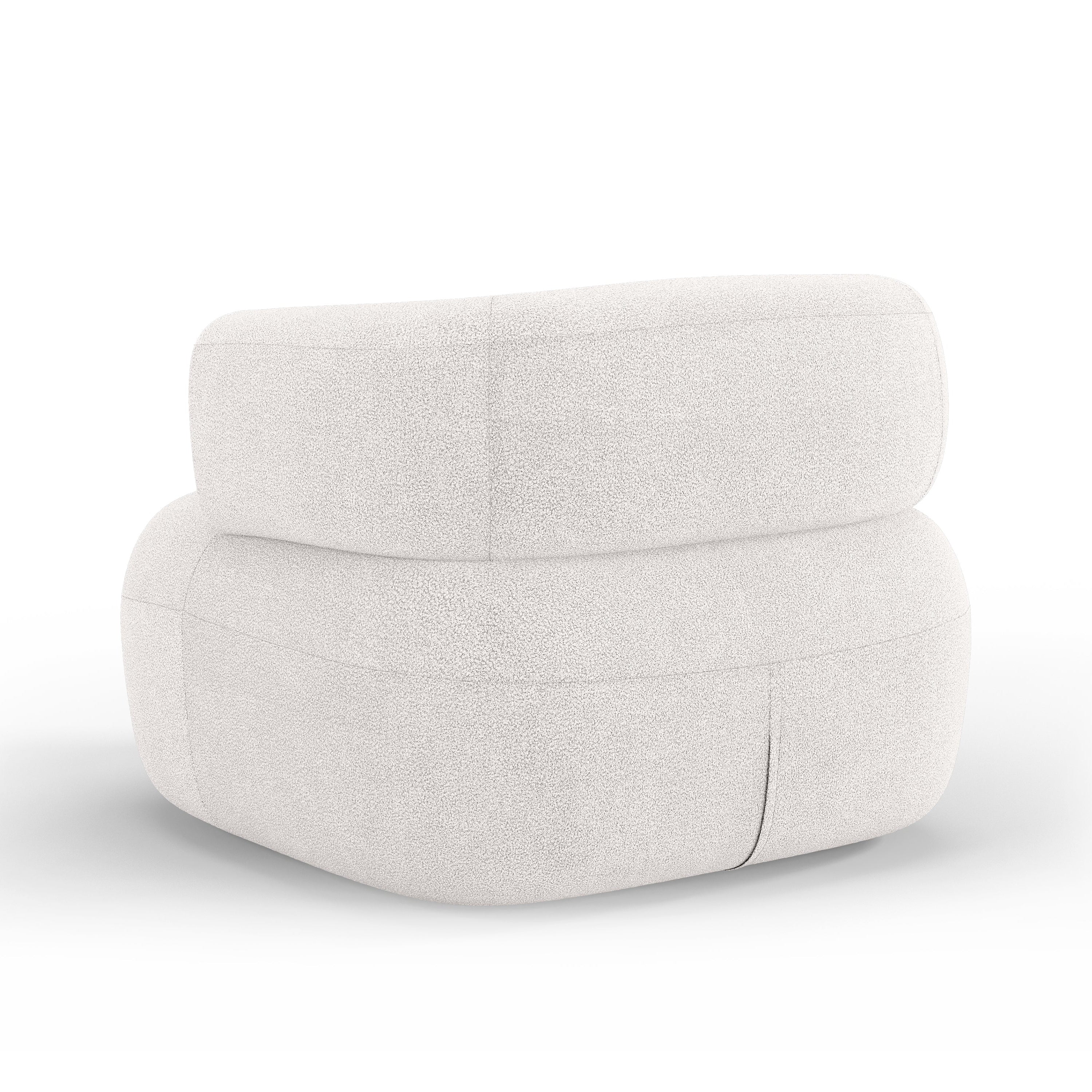 Fauteuil JENNY ivoorkleurige boucle [ewelina] [Amelia spr]