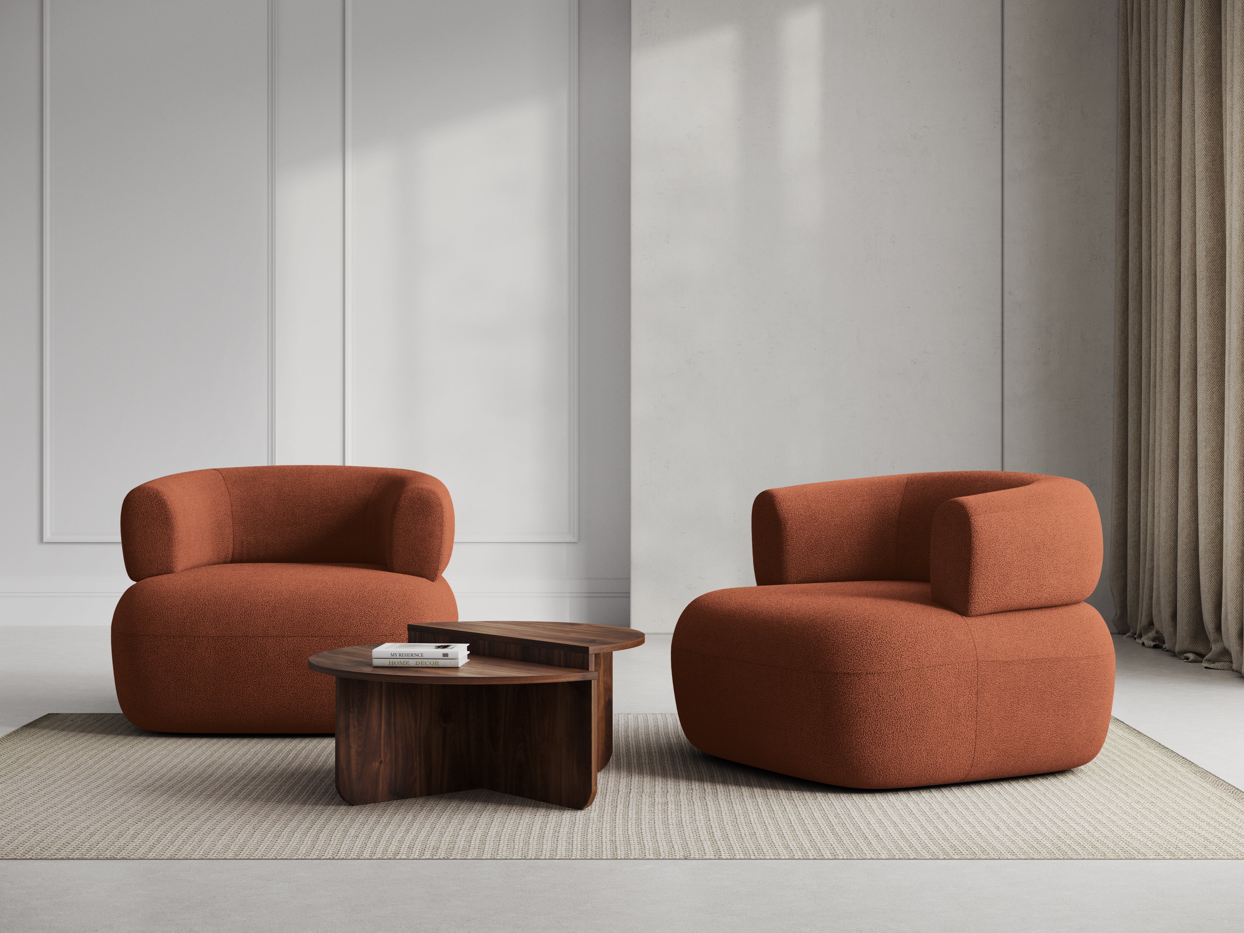 Sessel JENNY ziegelrot Boucle [ewelina] [Amelia spr]