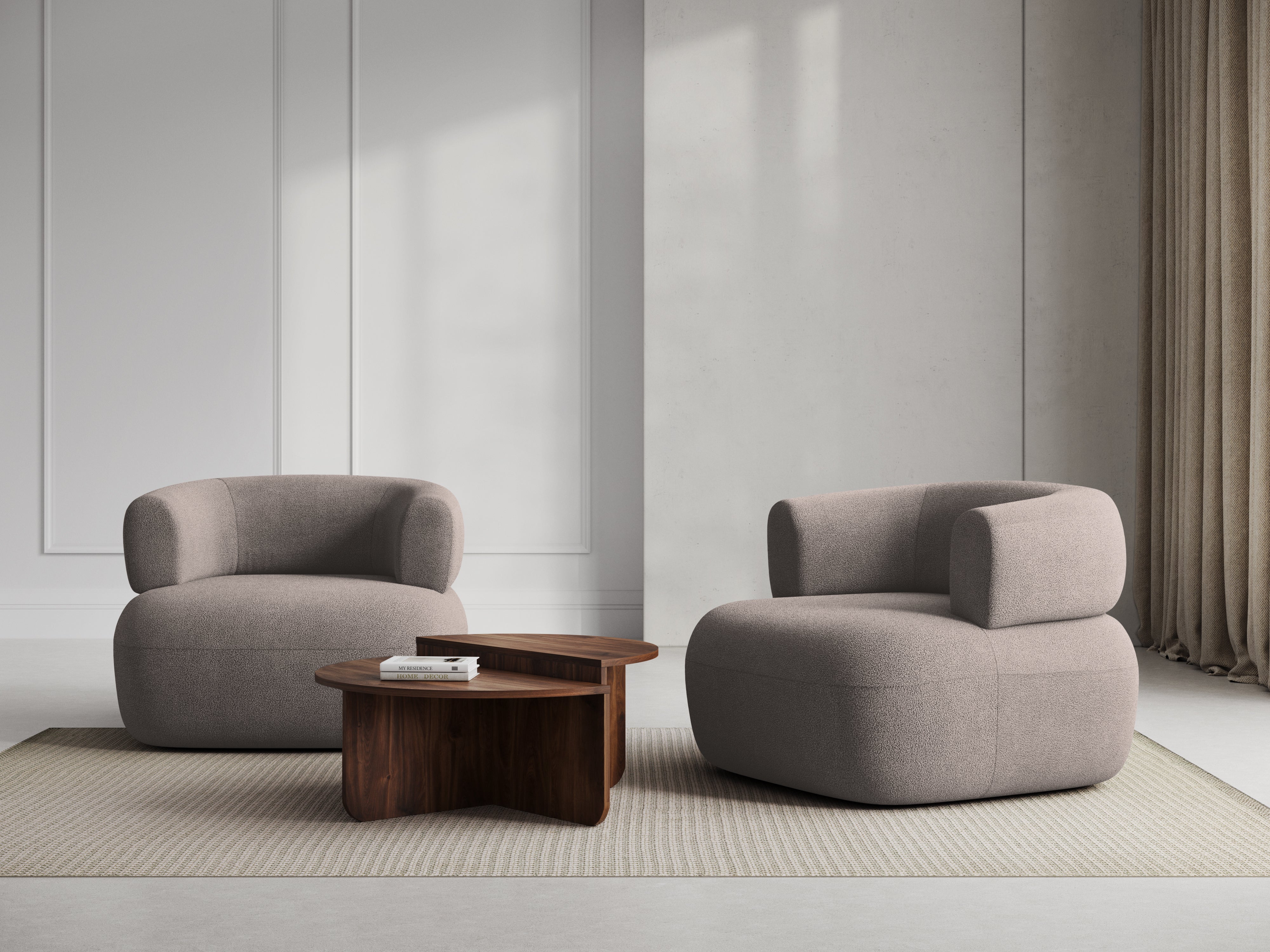 Sessel JENNY hellbraun Boucle [ewelina] [Amelia spr]