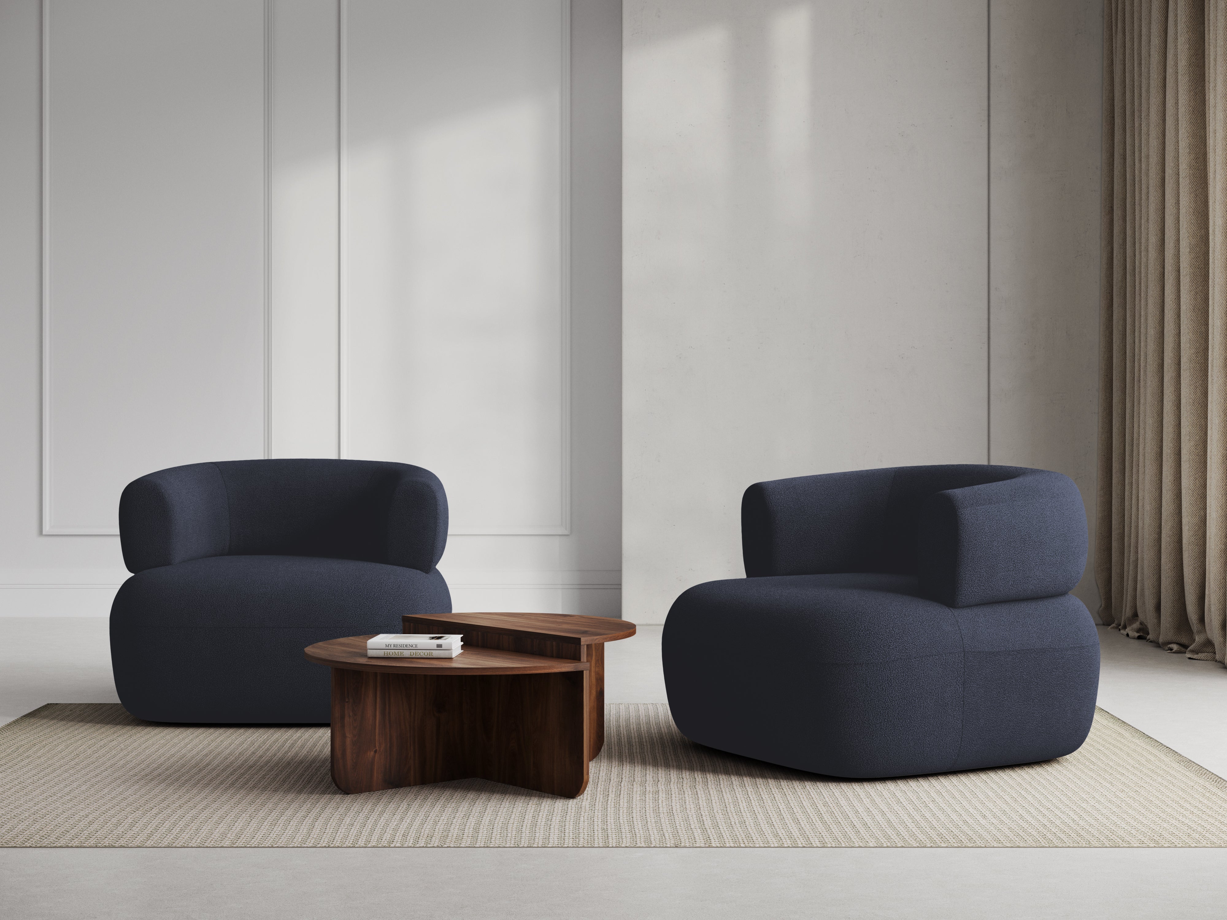 Fauteuil JENNY donkerblauw boucle [ewelina] [Amelia spr]