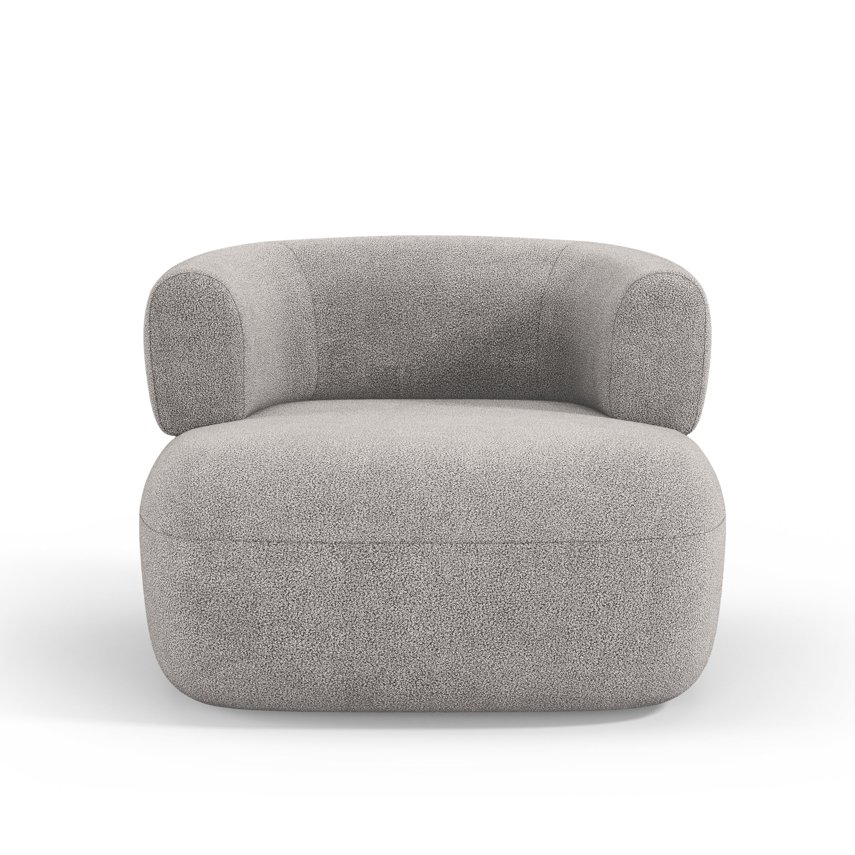 Fauteuil JENNY lichtgrijze boucle [ewelina] [Amelia spr]