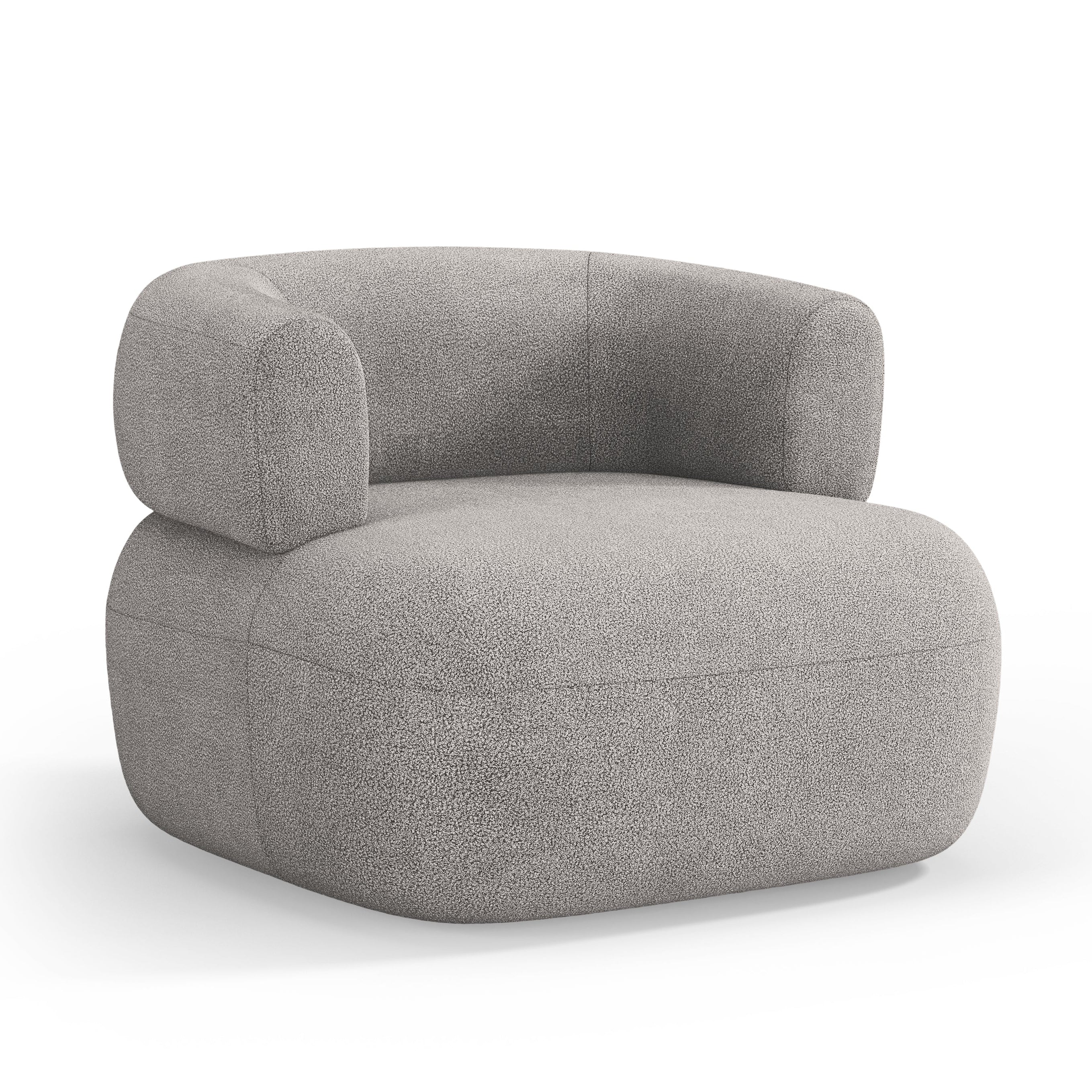 Fauteuil JENNY lichtgrijze boucle [ewelina] [Amelia spr]