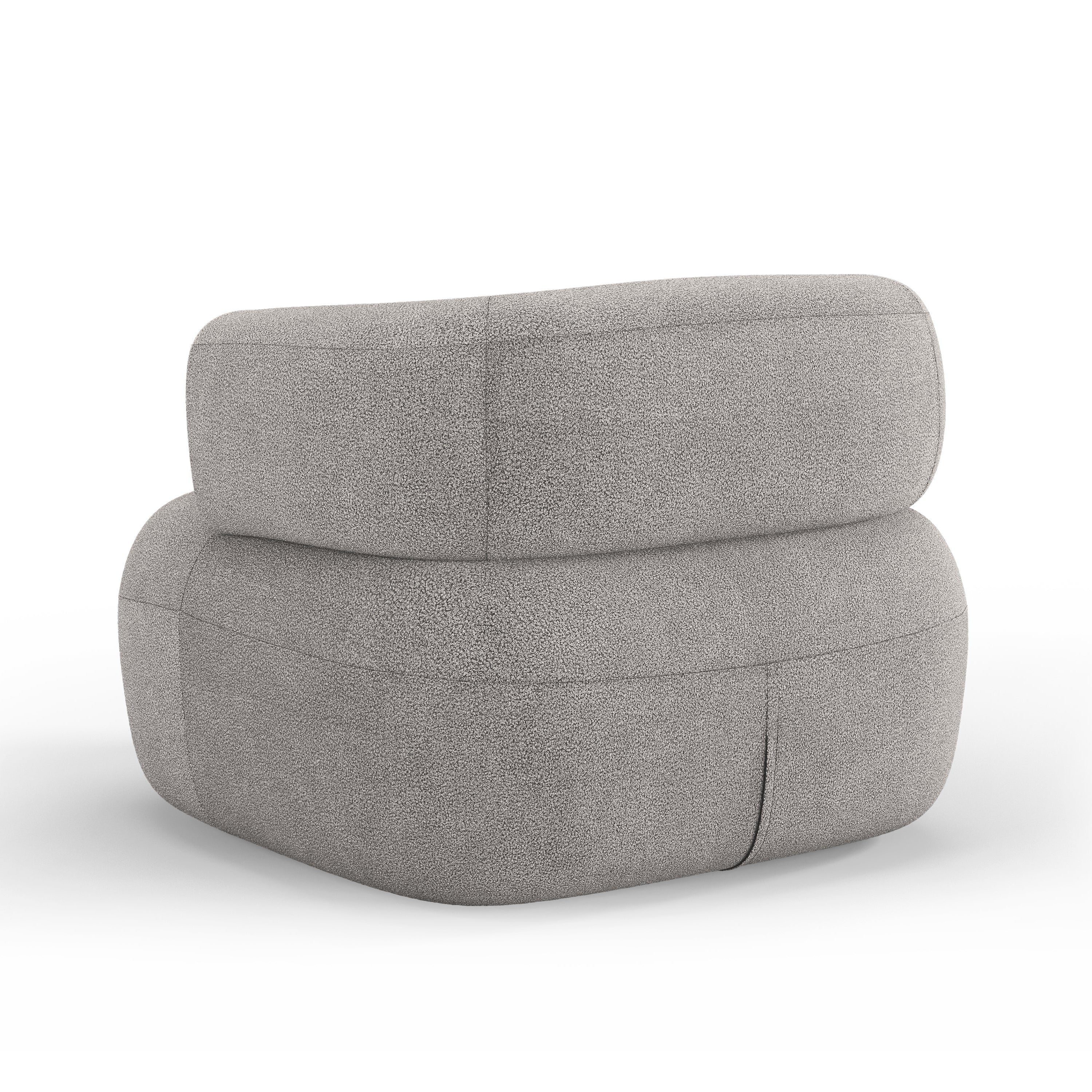 Fauteuil JENNY lichtgrijze boucle [ewelina] [Amelia spr]