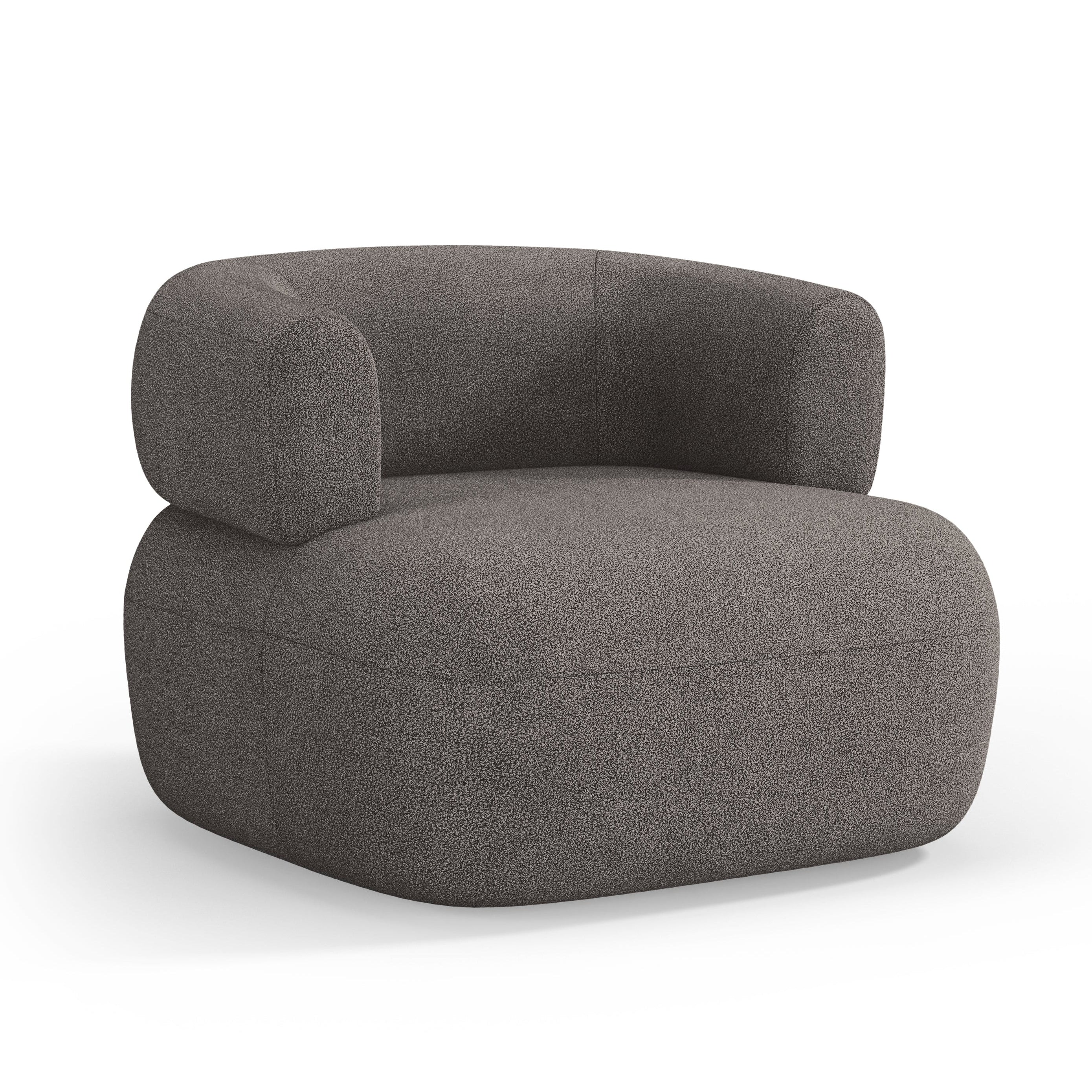JENNY Armchair Gray Boucle [ewelina] [Amelia spr]