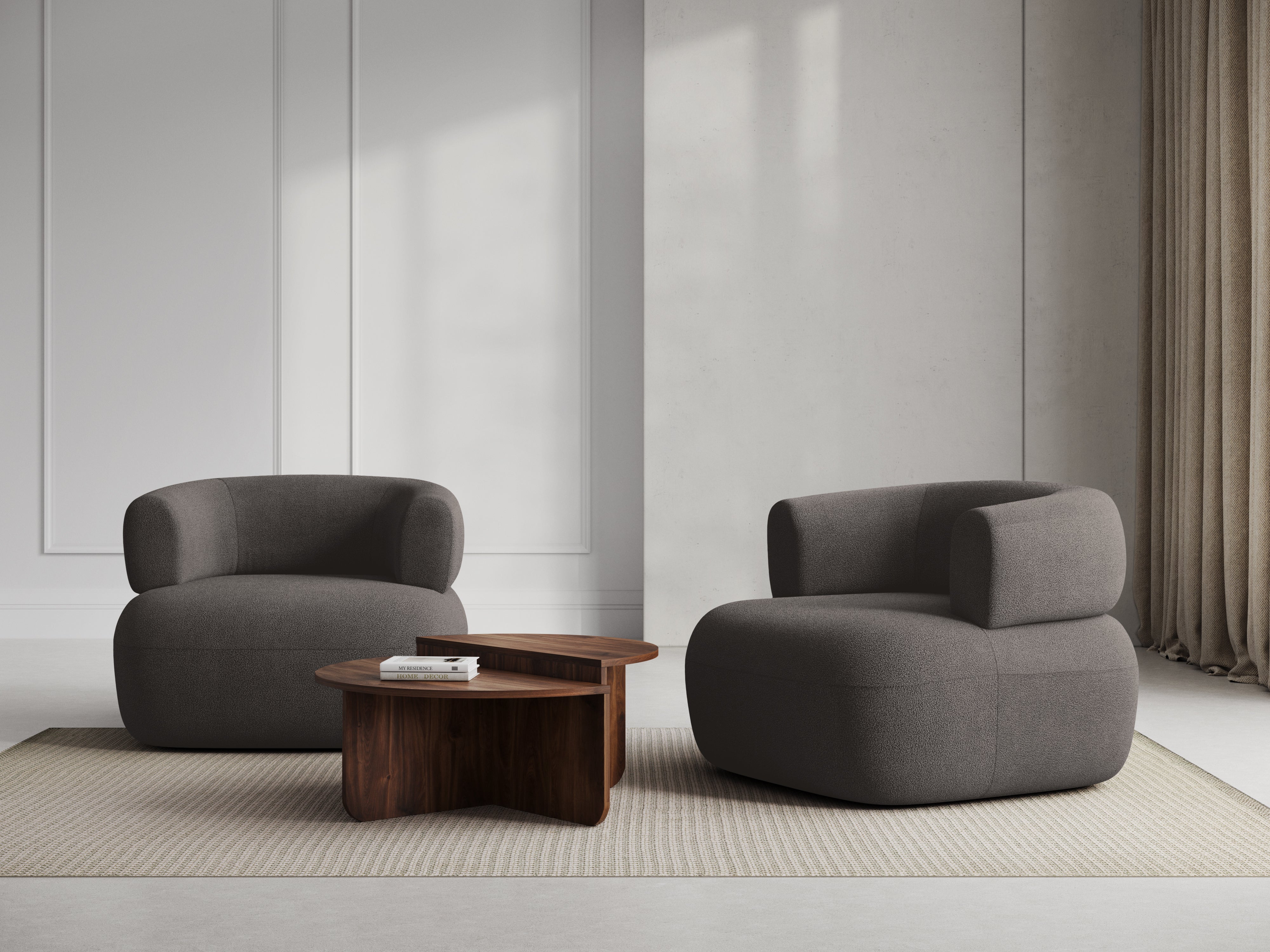 JENNY Armchair Gray Boucle [ewelina] [Amelia spr]