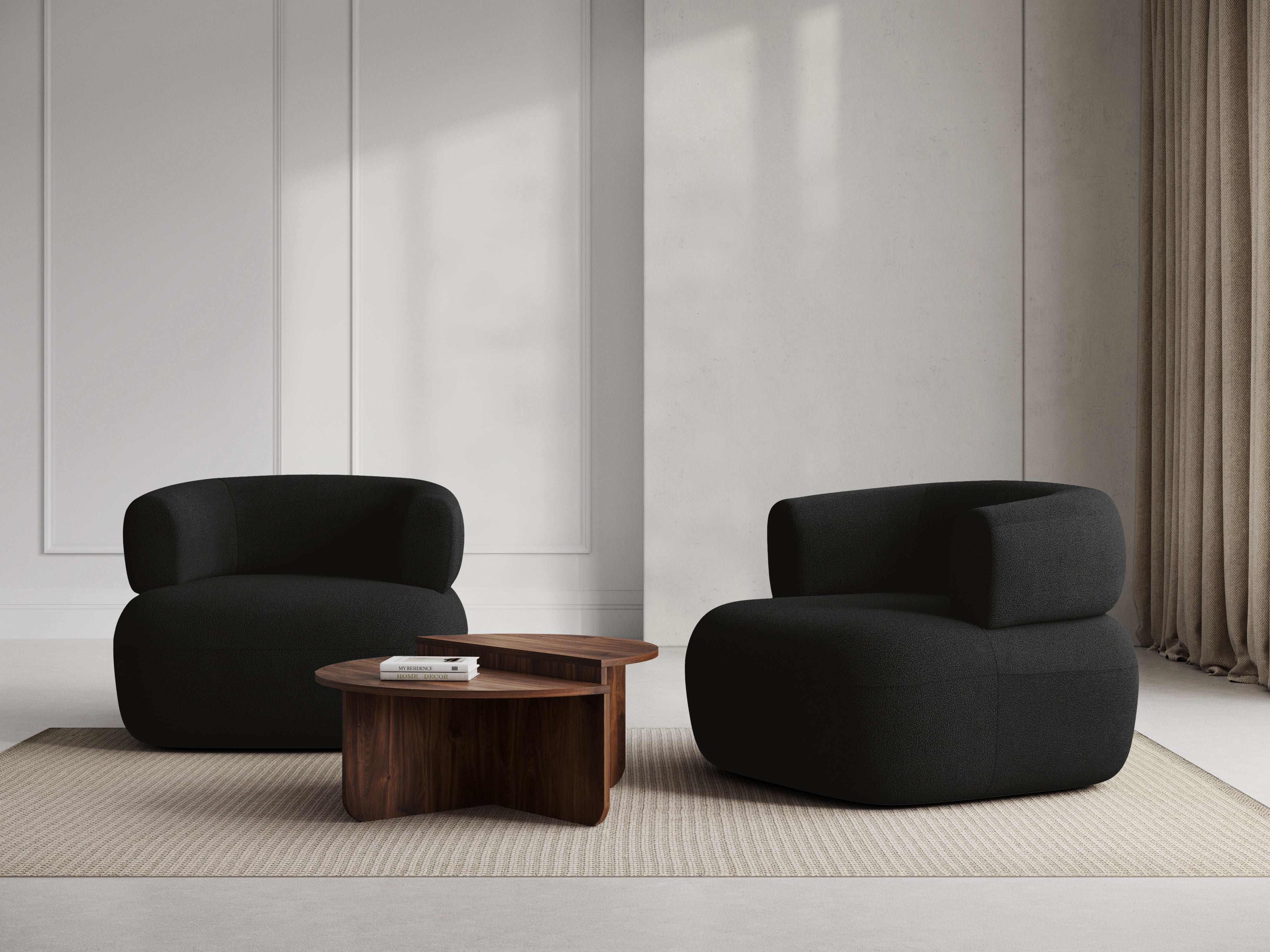 JENNY Armchair black boucle [ewelina] [Amelia spr]