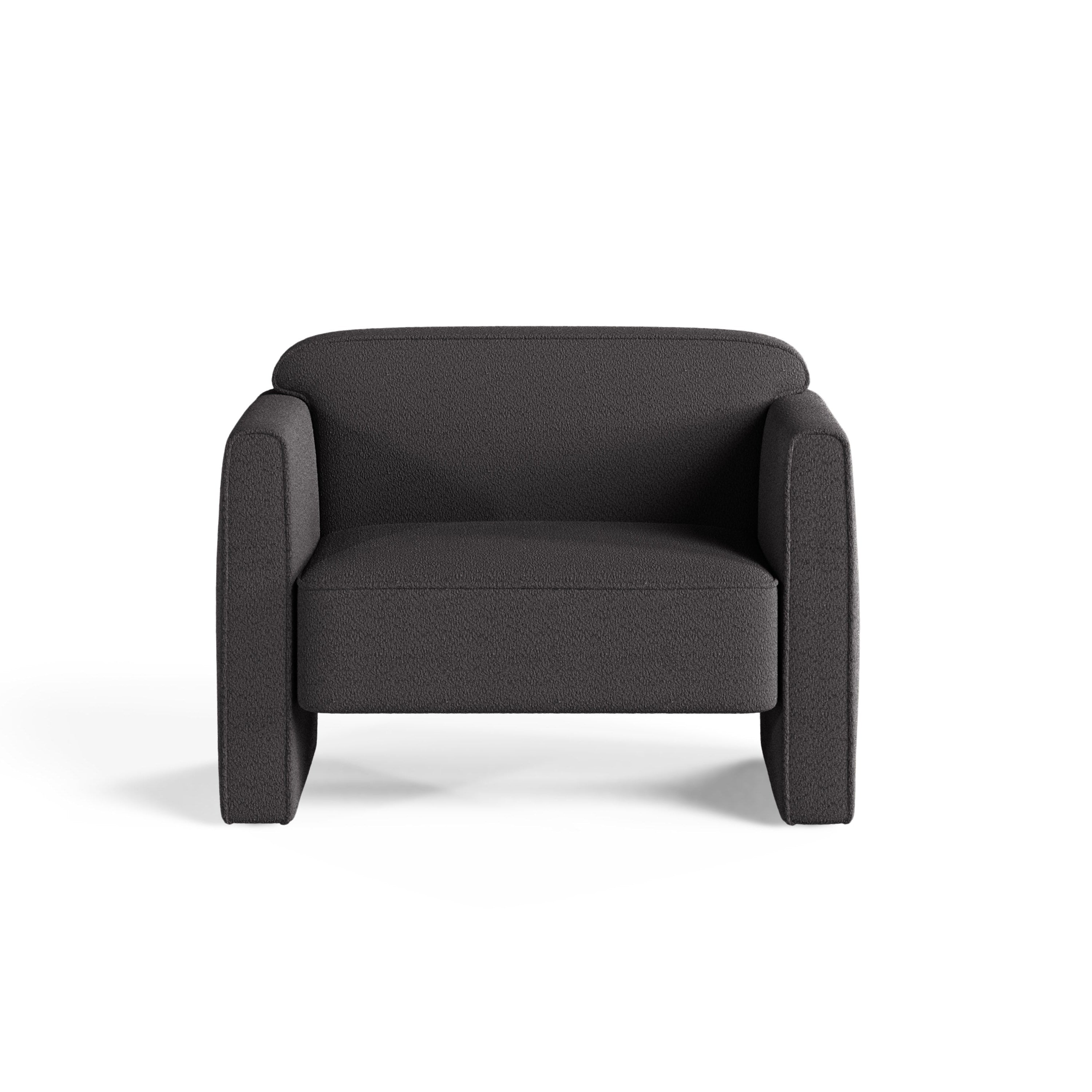 ABBY Graphite Boucle Armchair [ewelina] [Amelia spr]