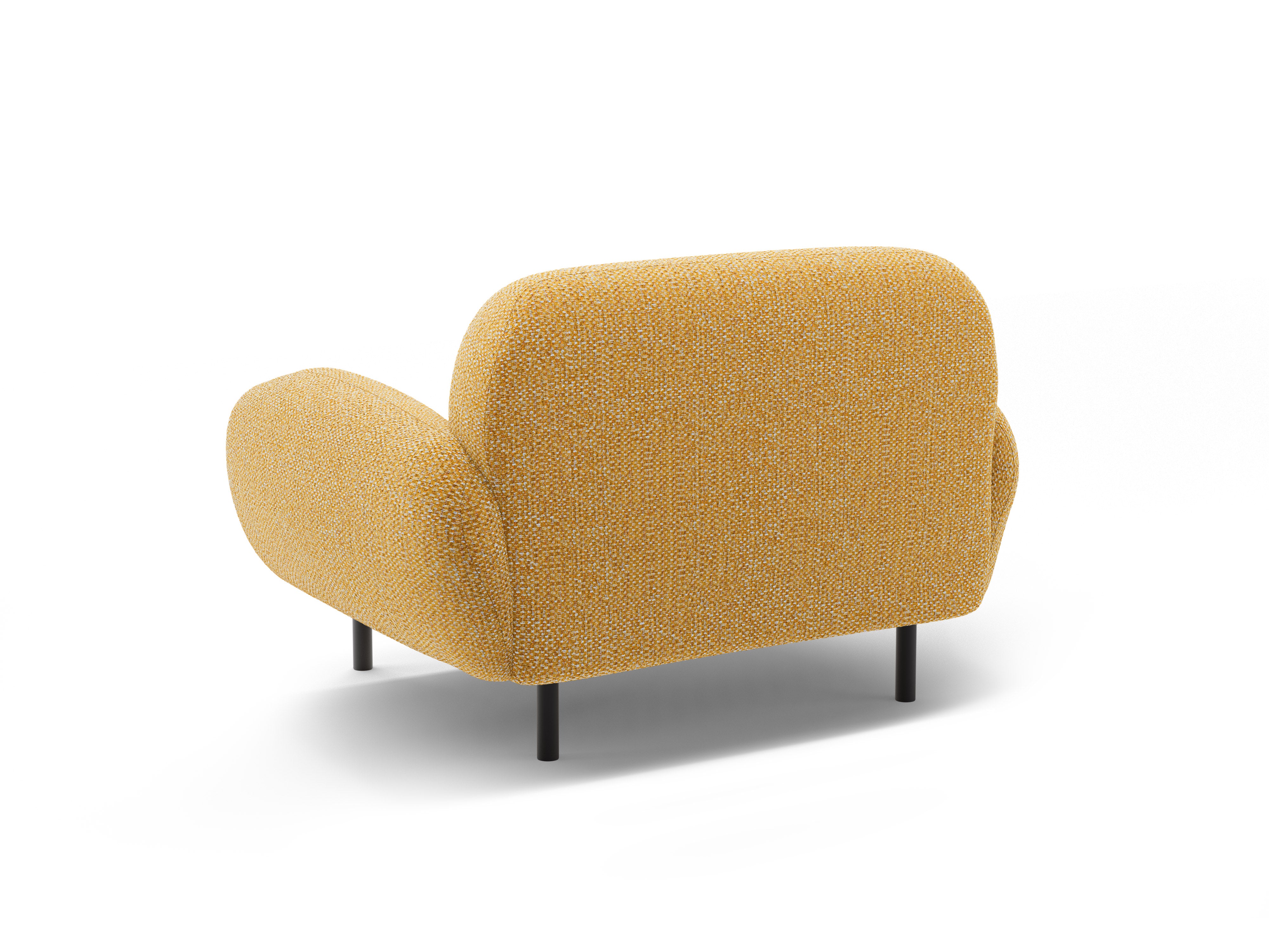 Fauteuil POPPY mosterdkleurig chenille