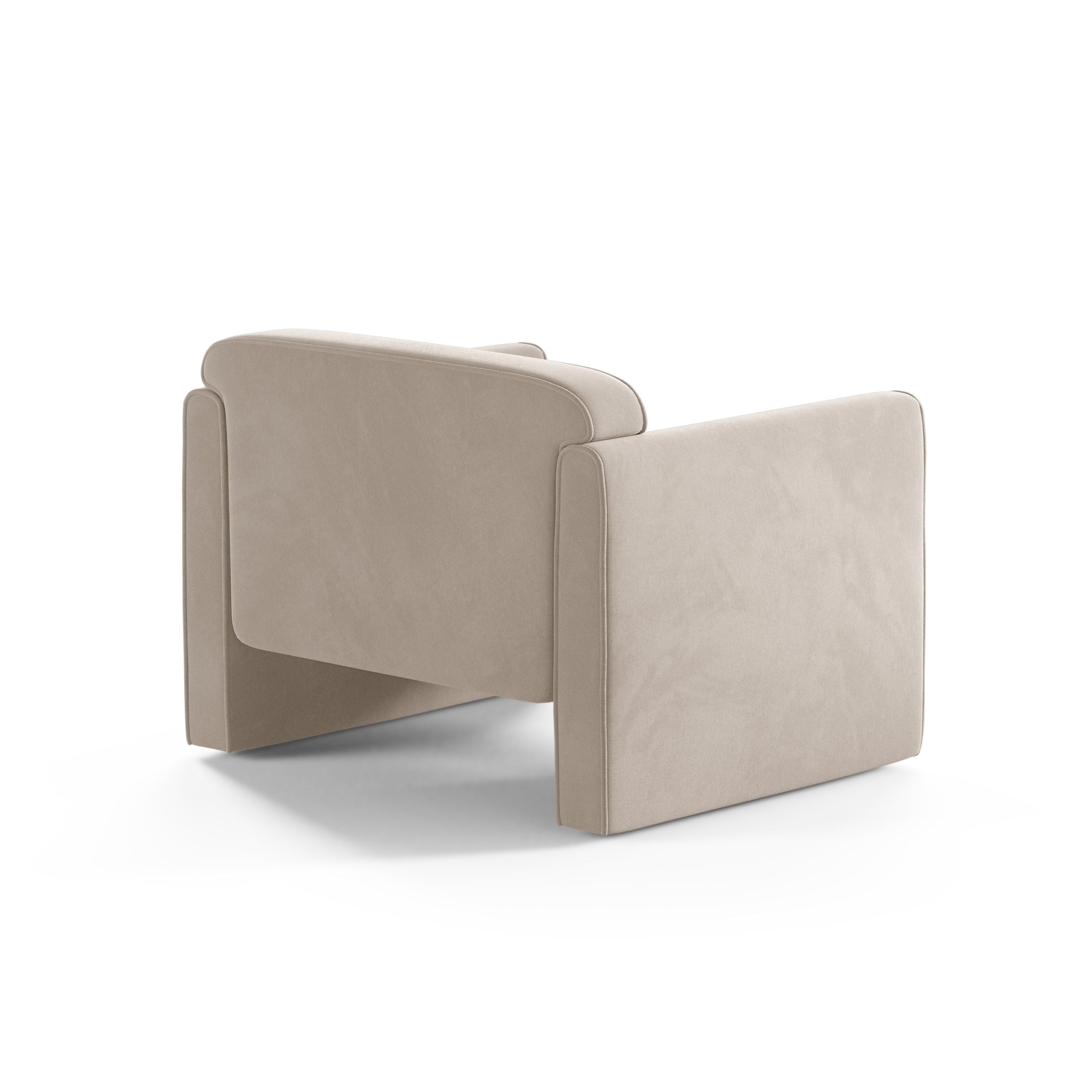 Fluwelen fauteuil ABBY beige
