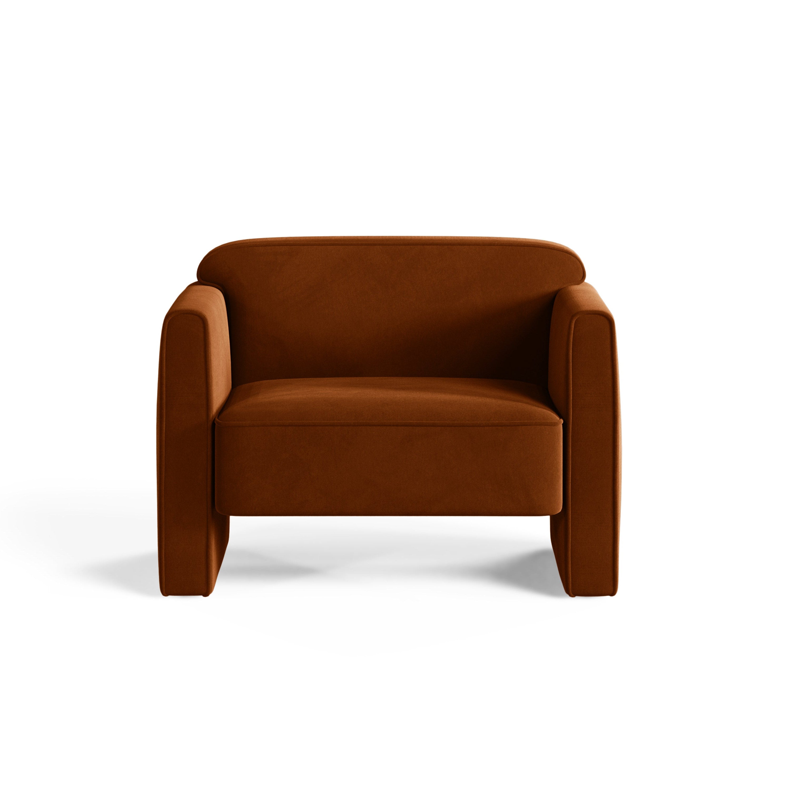 Velvet fauteuil ABBY terracotta