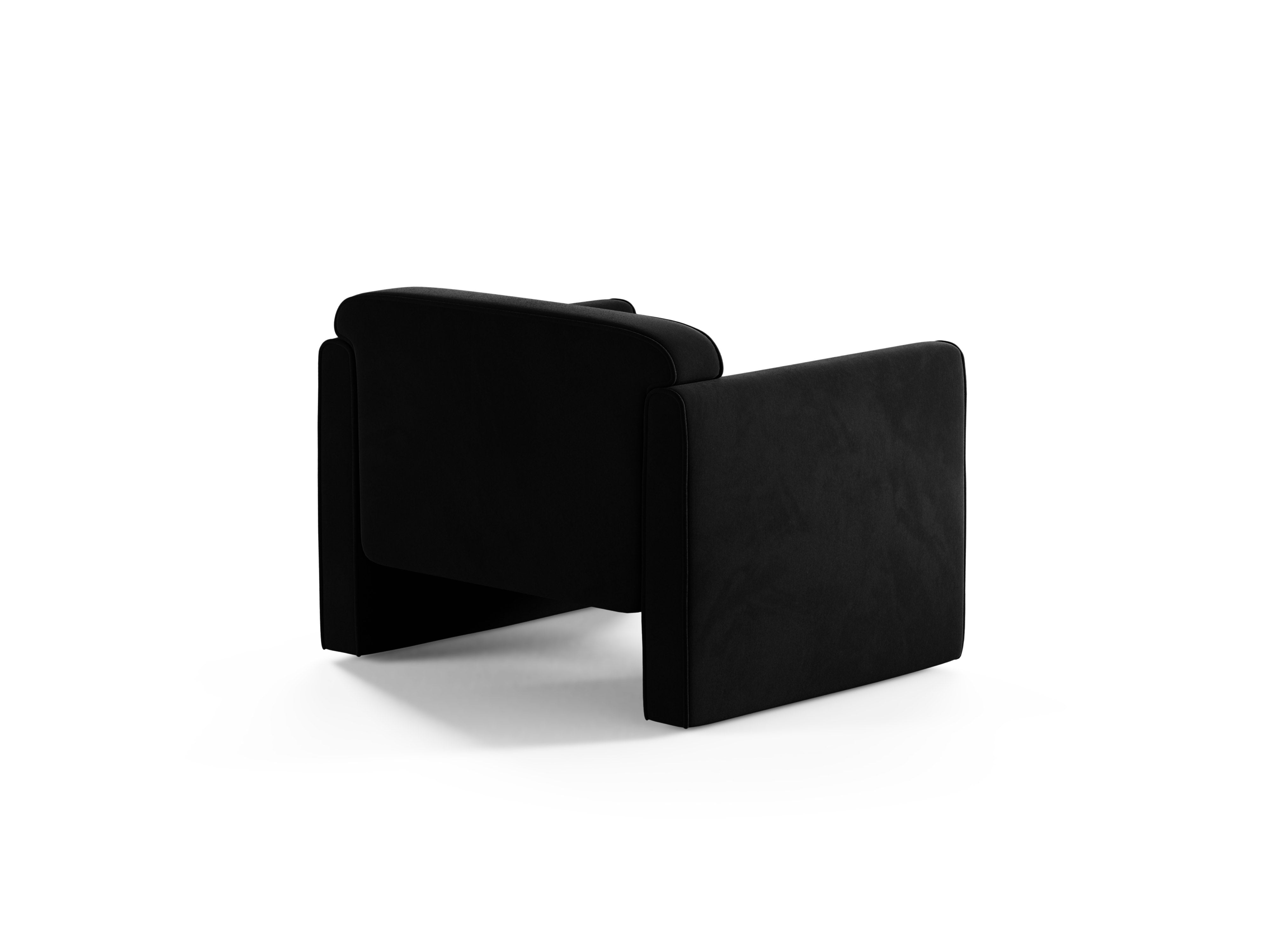 Fluwelen fauteuil ABBY zwart