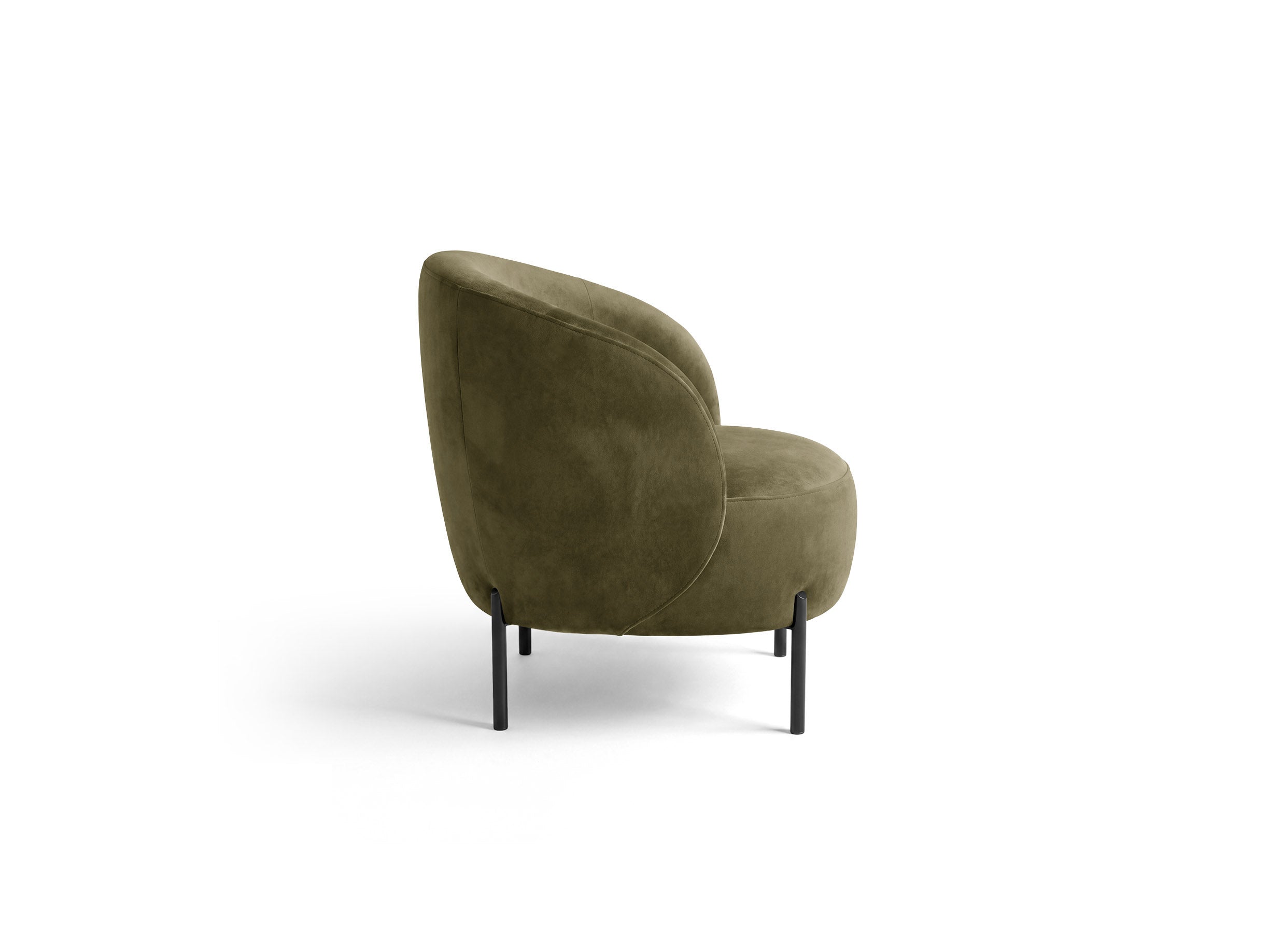 Velours fauteuil AMALTA groen