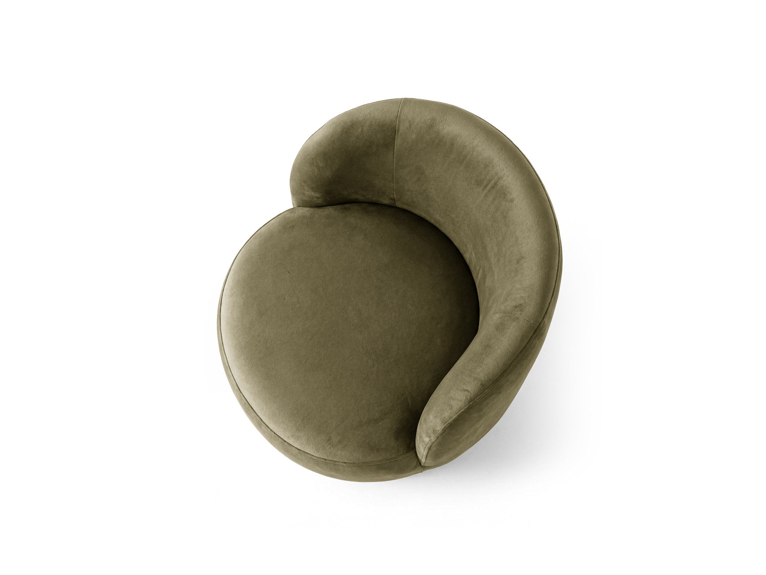Velours fauteuil AMALTA groen