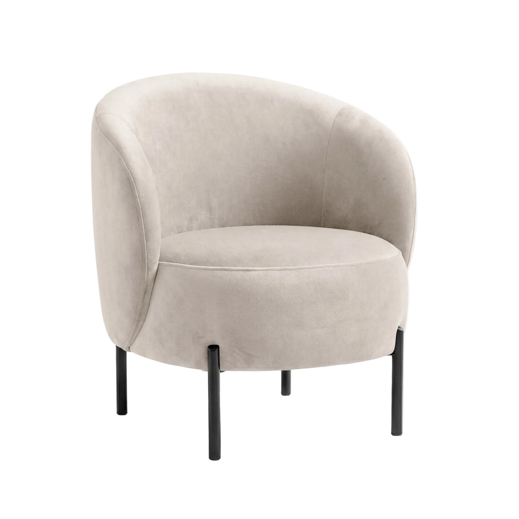 Velours fauteuil AMALTA beige
