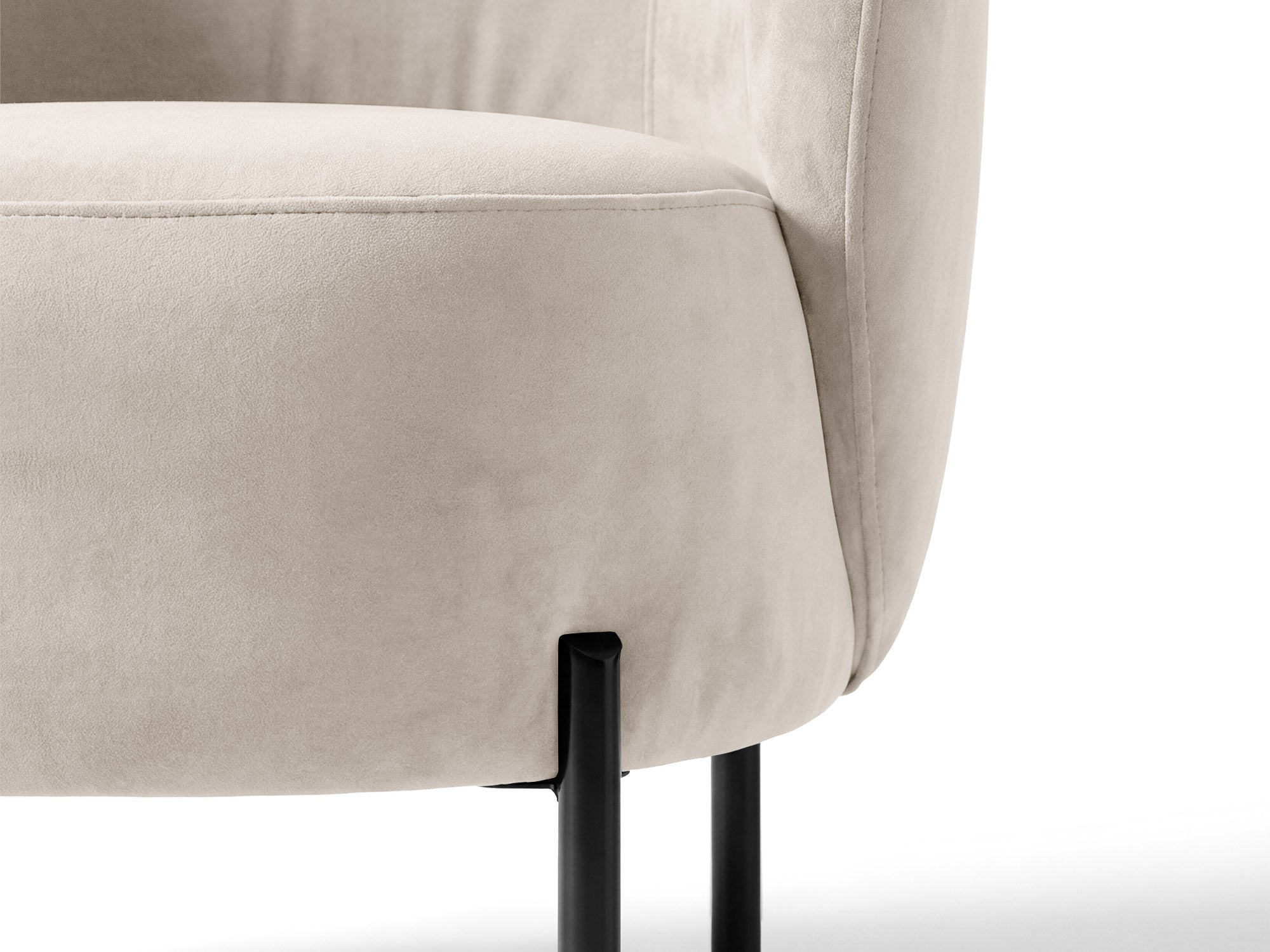 Velours fauteuil AMALTA beige