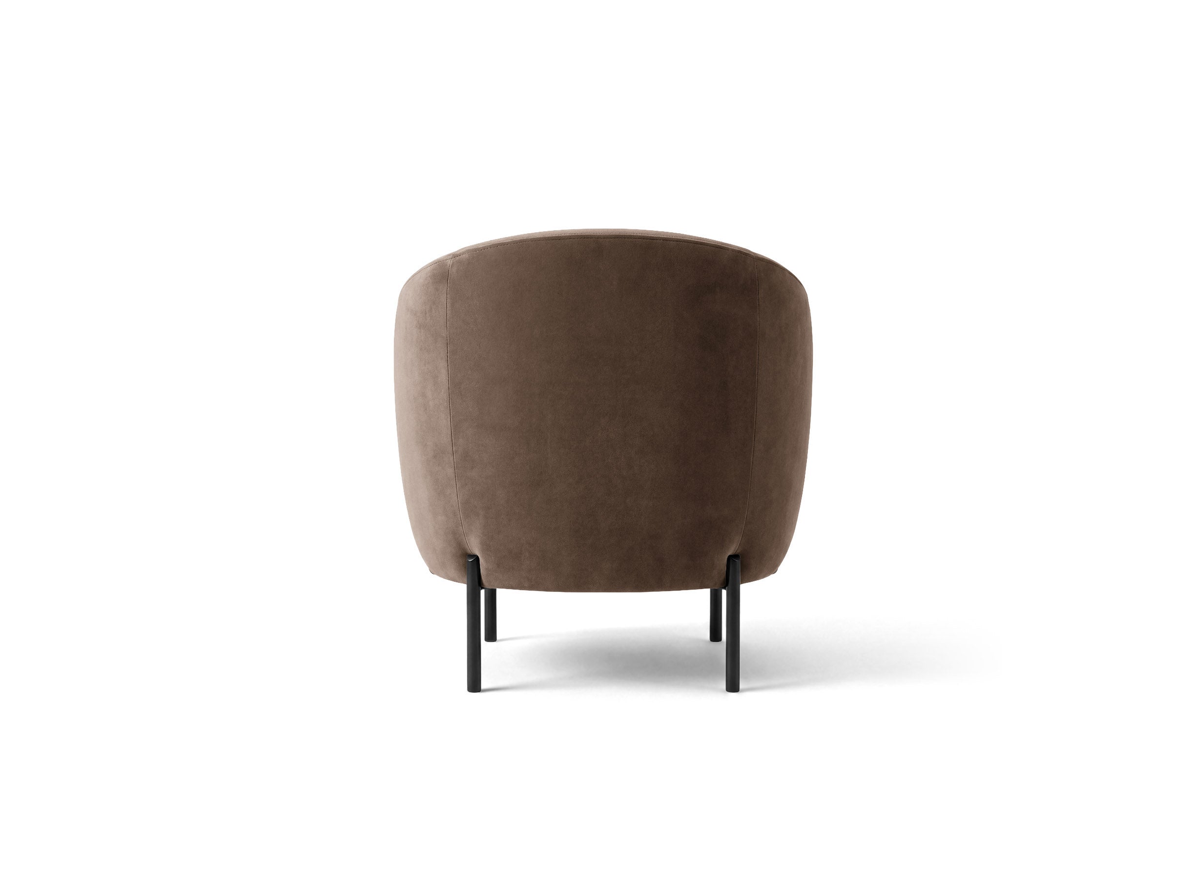 Fluwelen fauteuil AMALTA in chocoladebruin