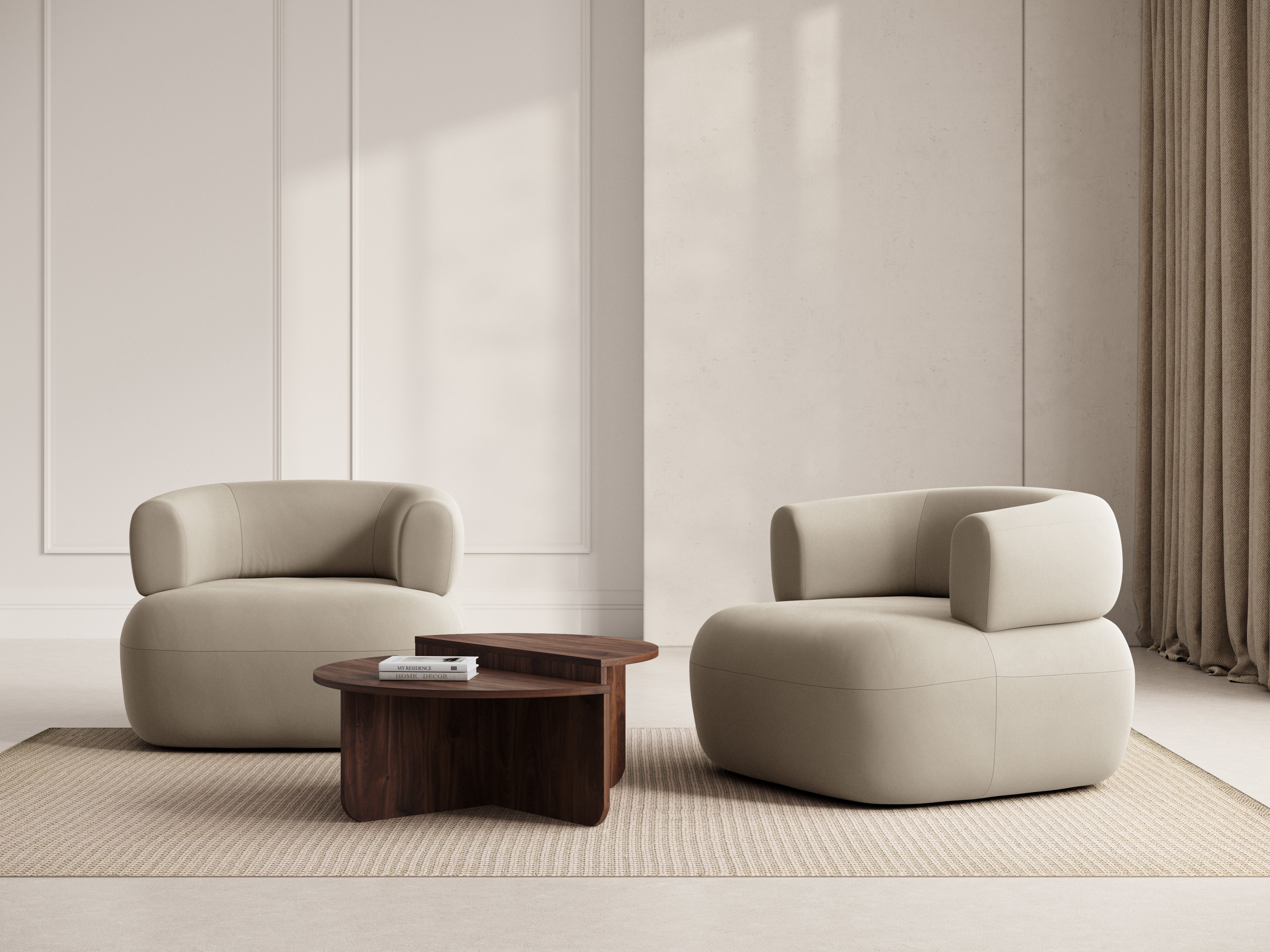 Velvet fauteuil JENNY beige [ewelina] [Amelia spr]