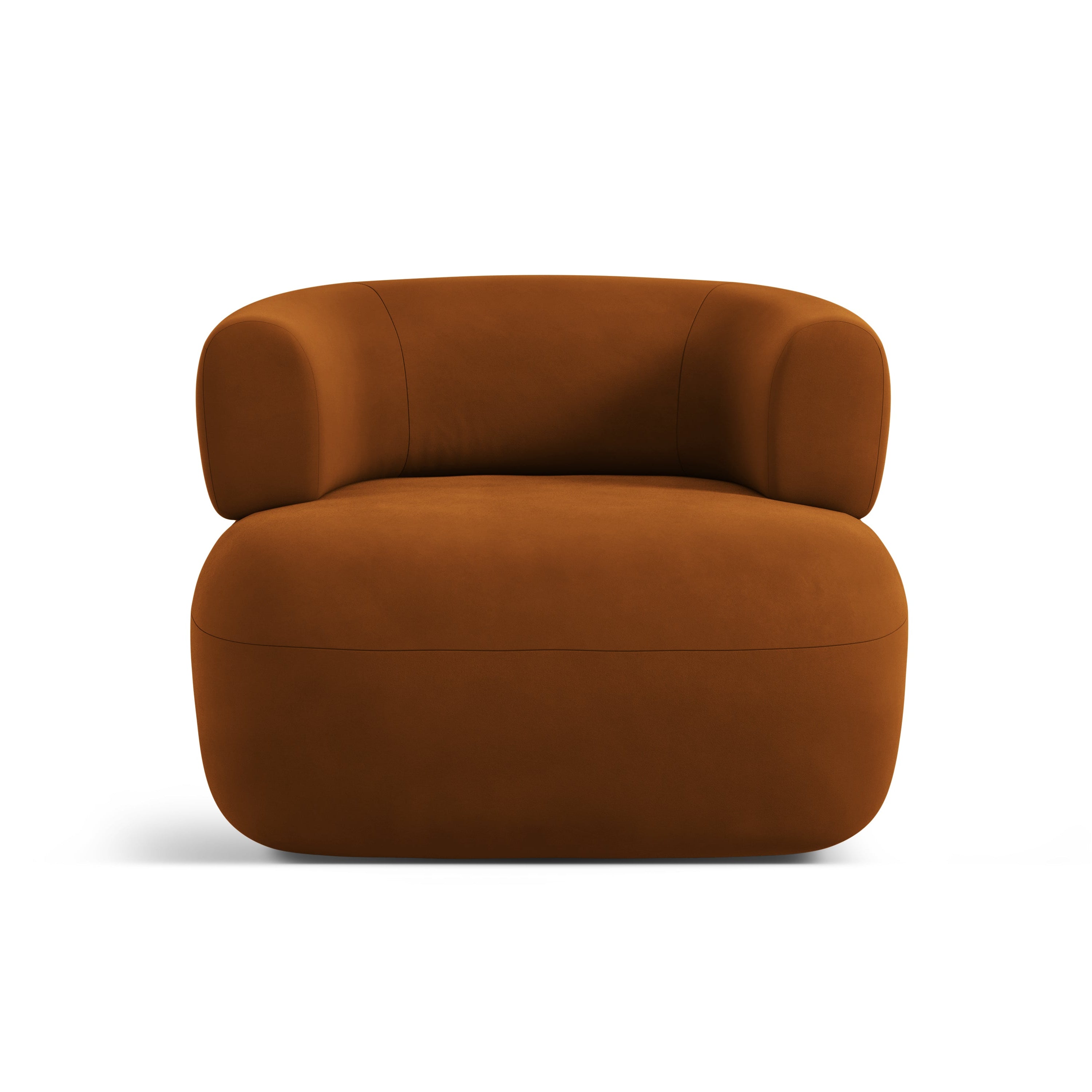 Velours fauteuil JENNY terracotta [ewelina] [Amelia spr]