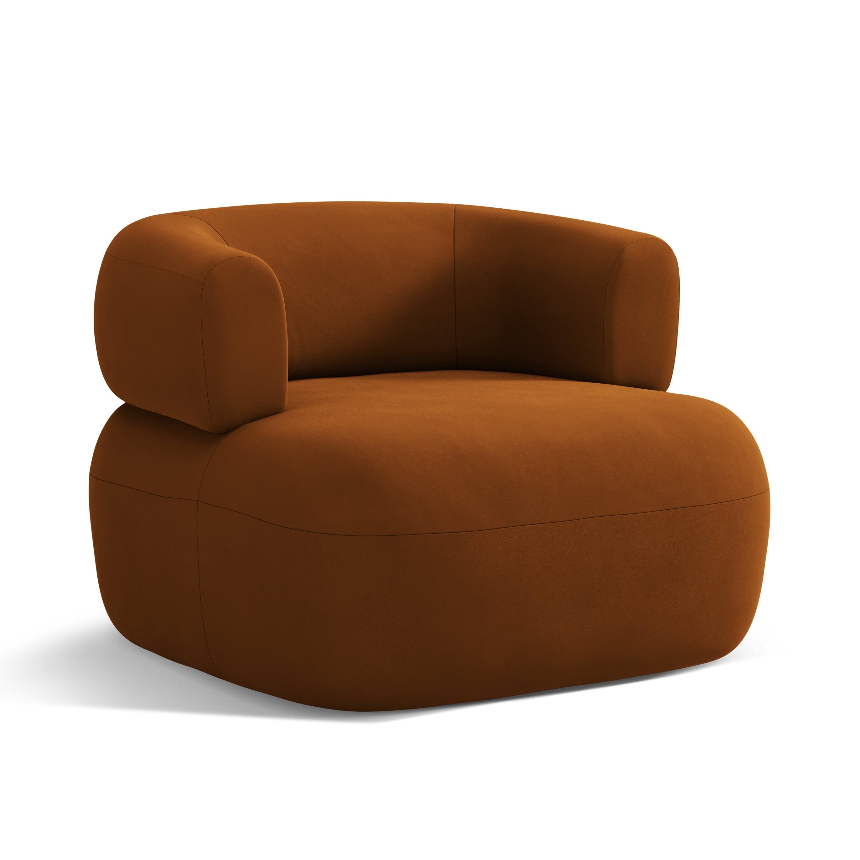 Velours fauteuil JENNY terracotta [ewelina] [Amelia spr]