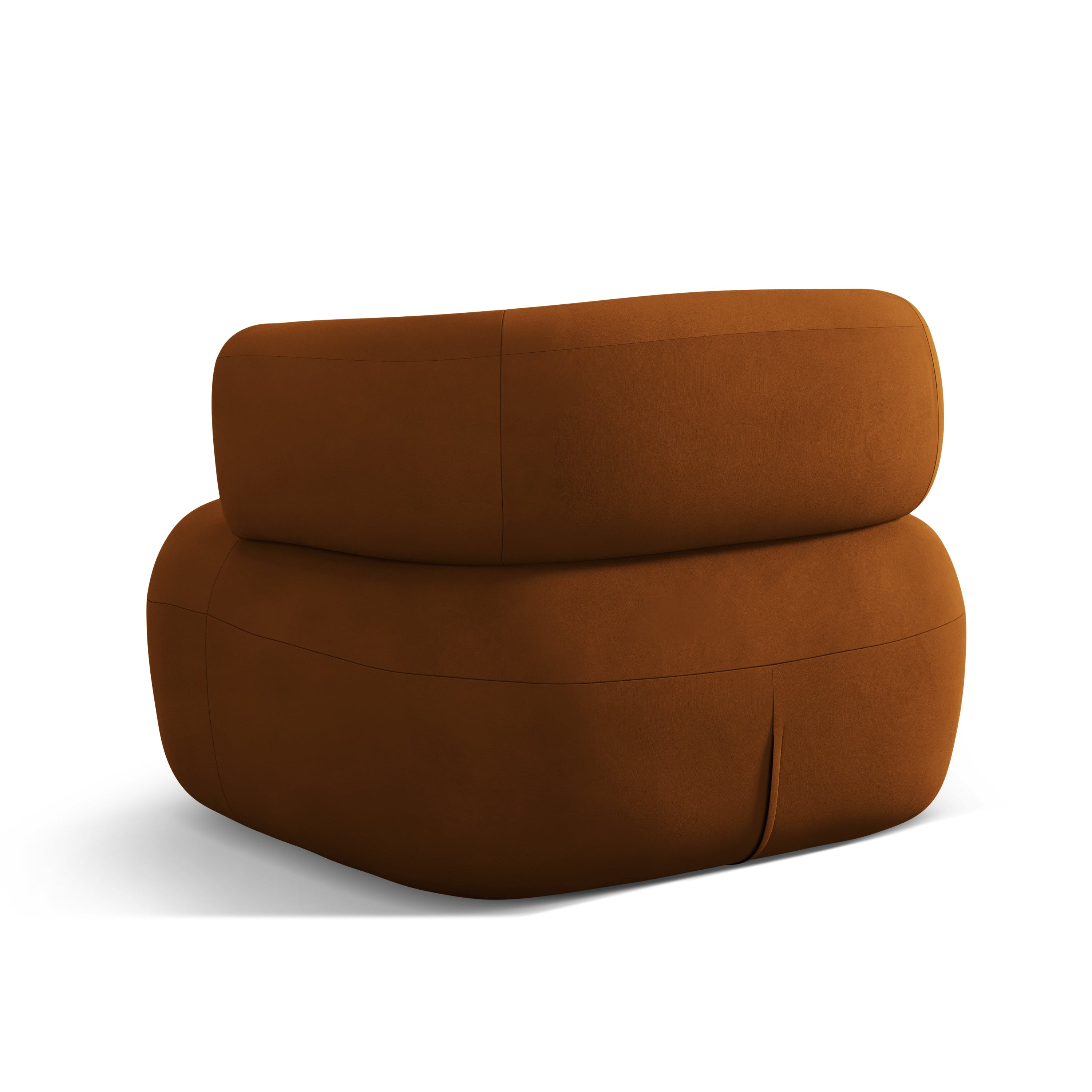 Velours fauteuil JENNY terracotta [ewelina] [Amelia spr]