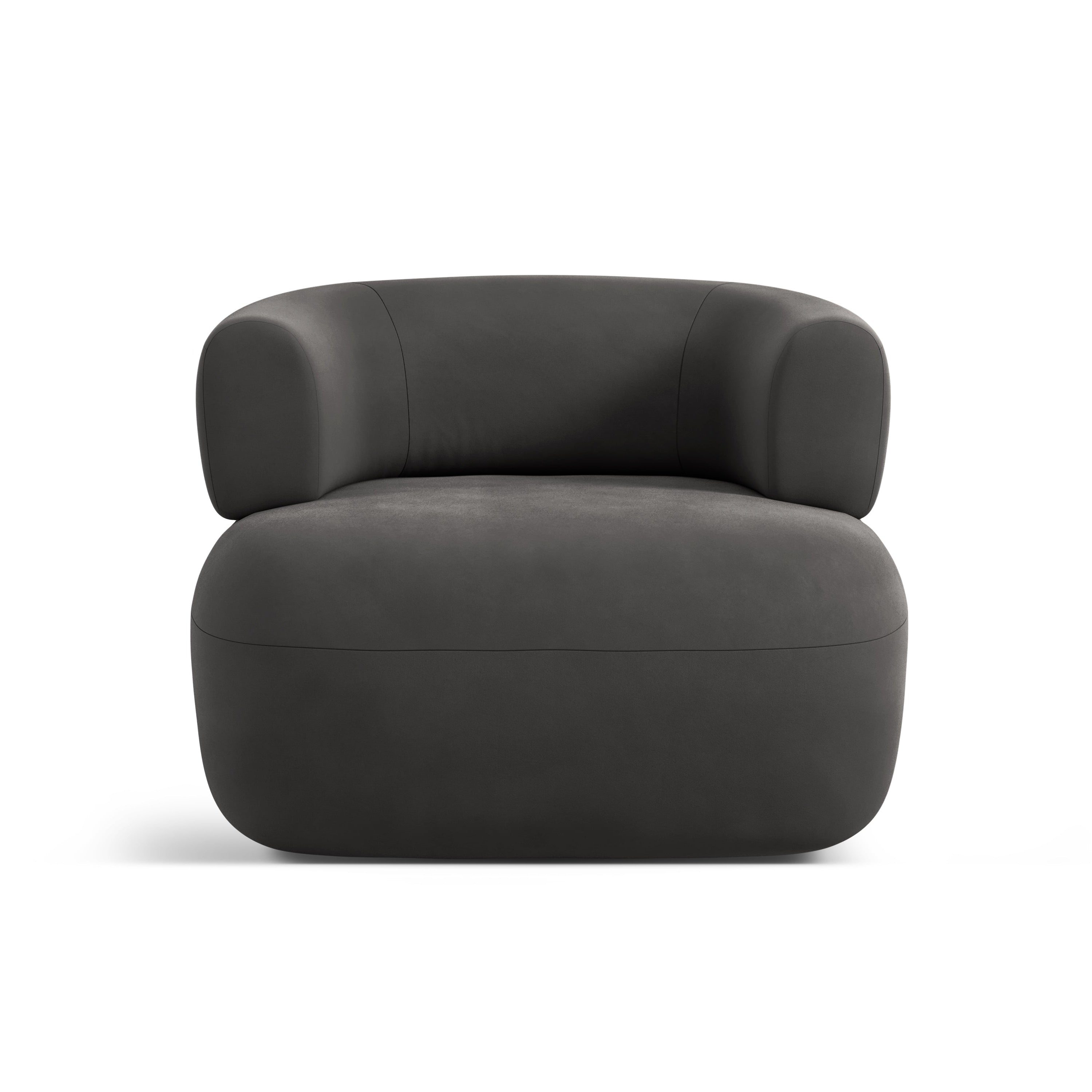 Fluwelen fauteuil JENNY donkergrijs [ewelina] [Amelia spr]