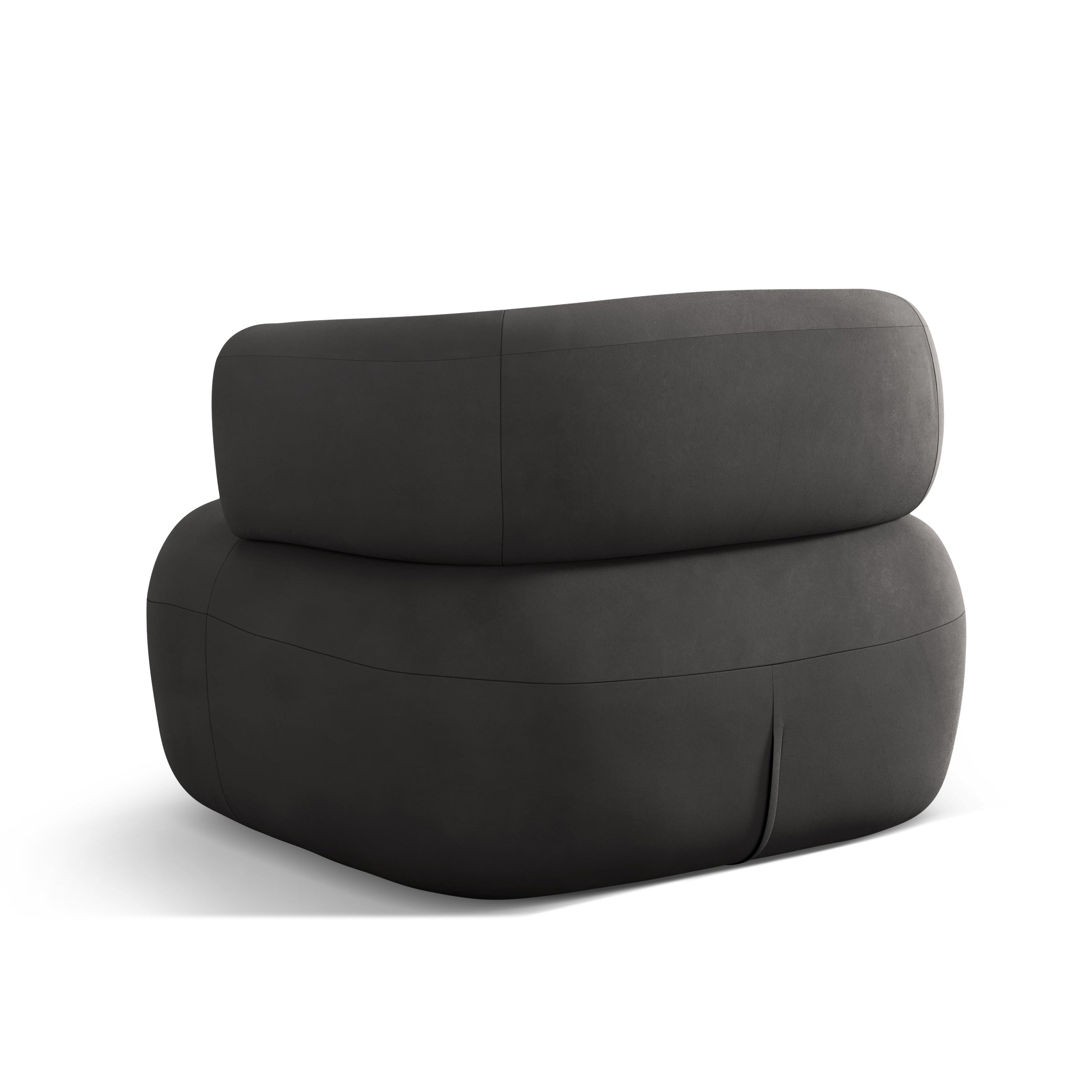 Fluwelen fauteuil JENNY donkergrijs [ewelina] [Amelia spr]