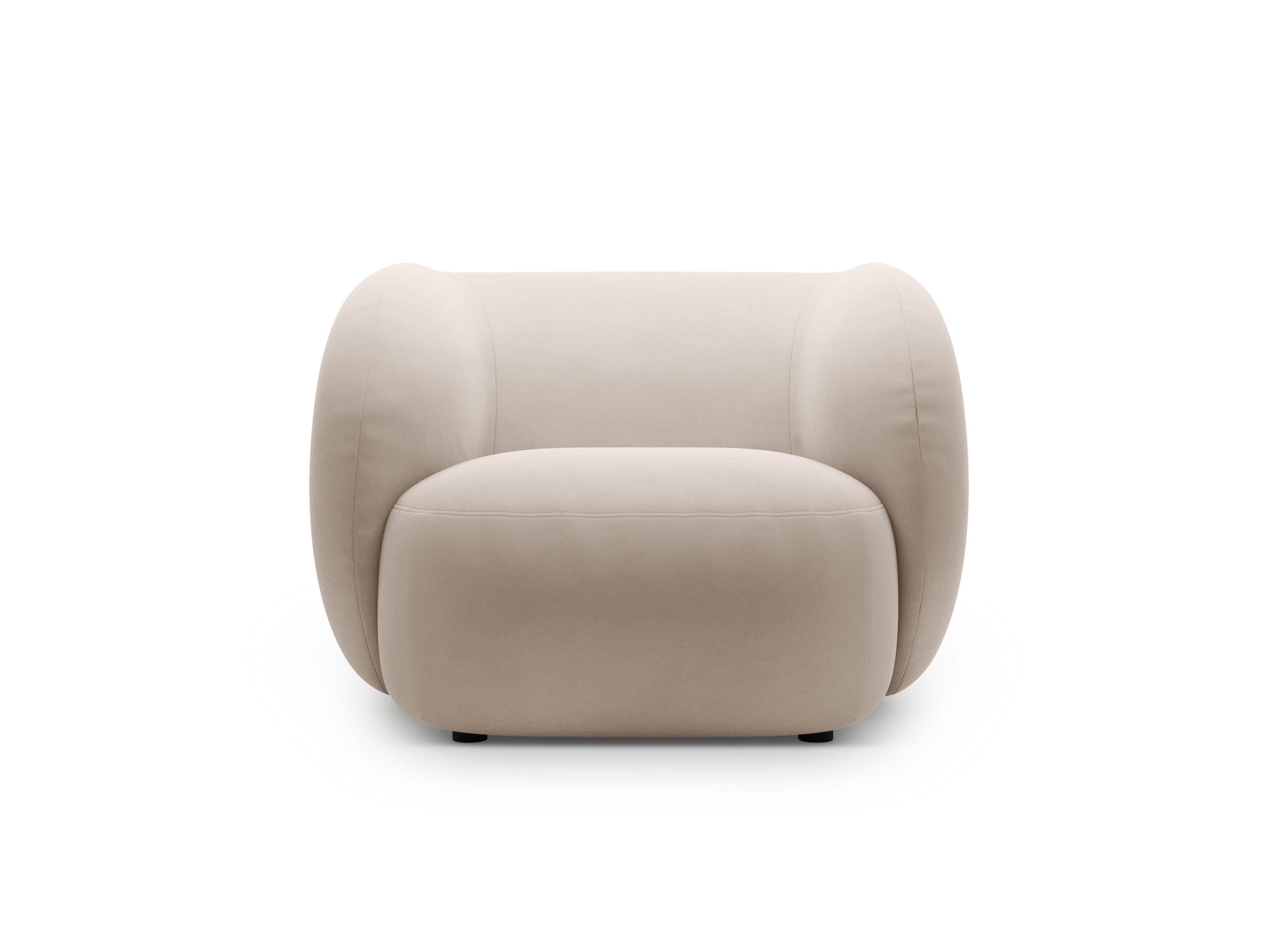 Fluwelen fauteuil KATE beige
