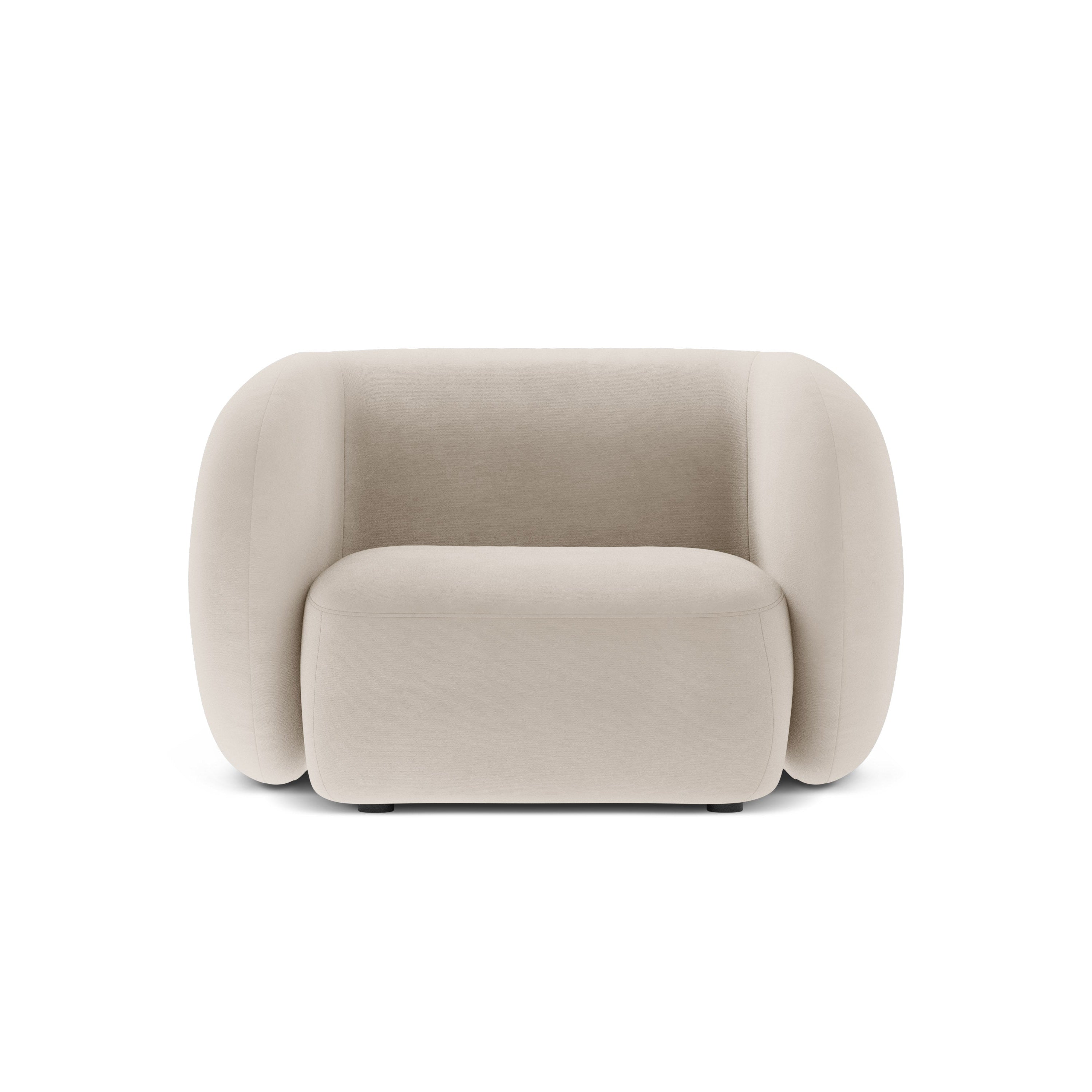 Fluwelen fauteuil KATE beige