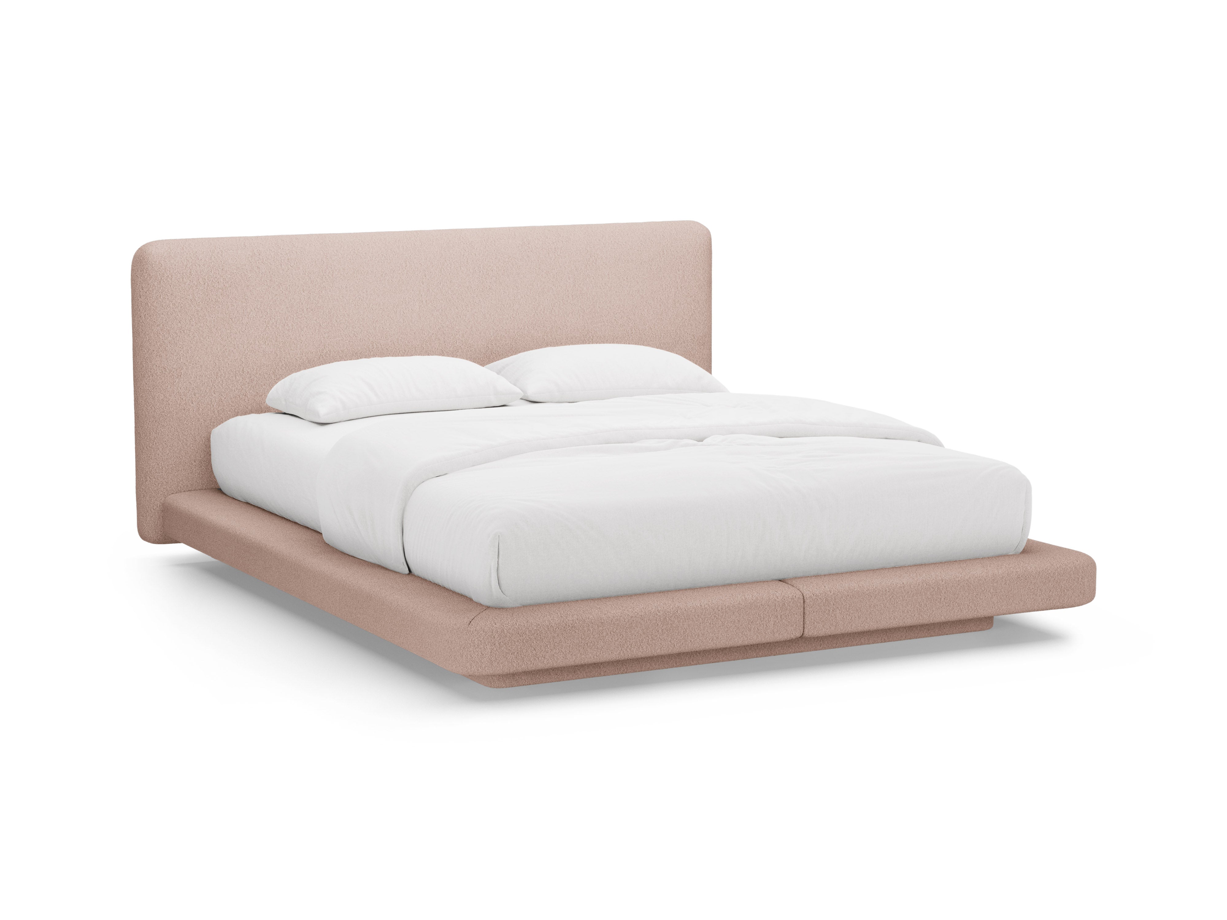 Bed LINEA poederroze boucle