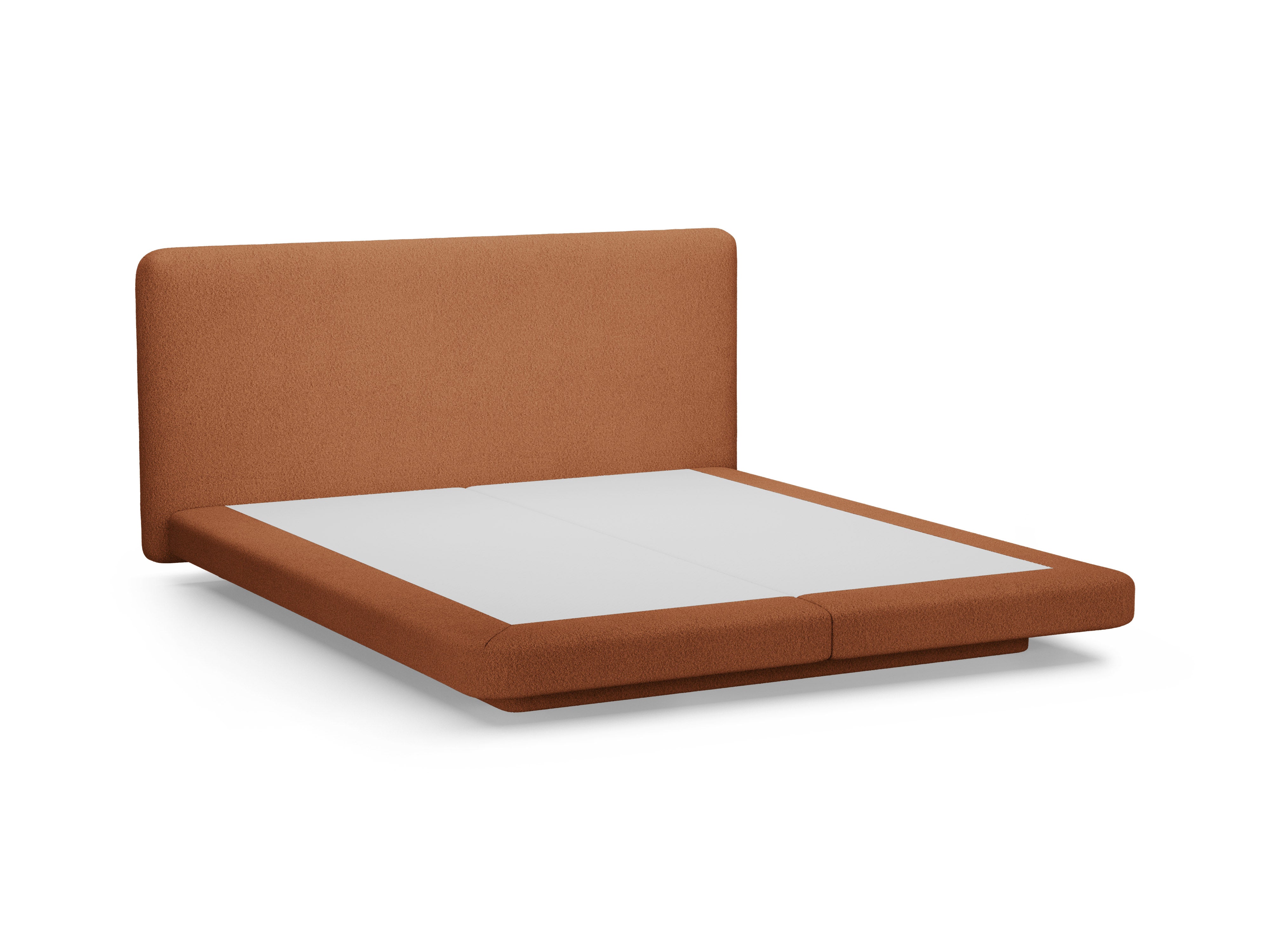 Bed LINEA terracotta boucle