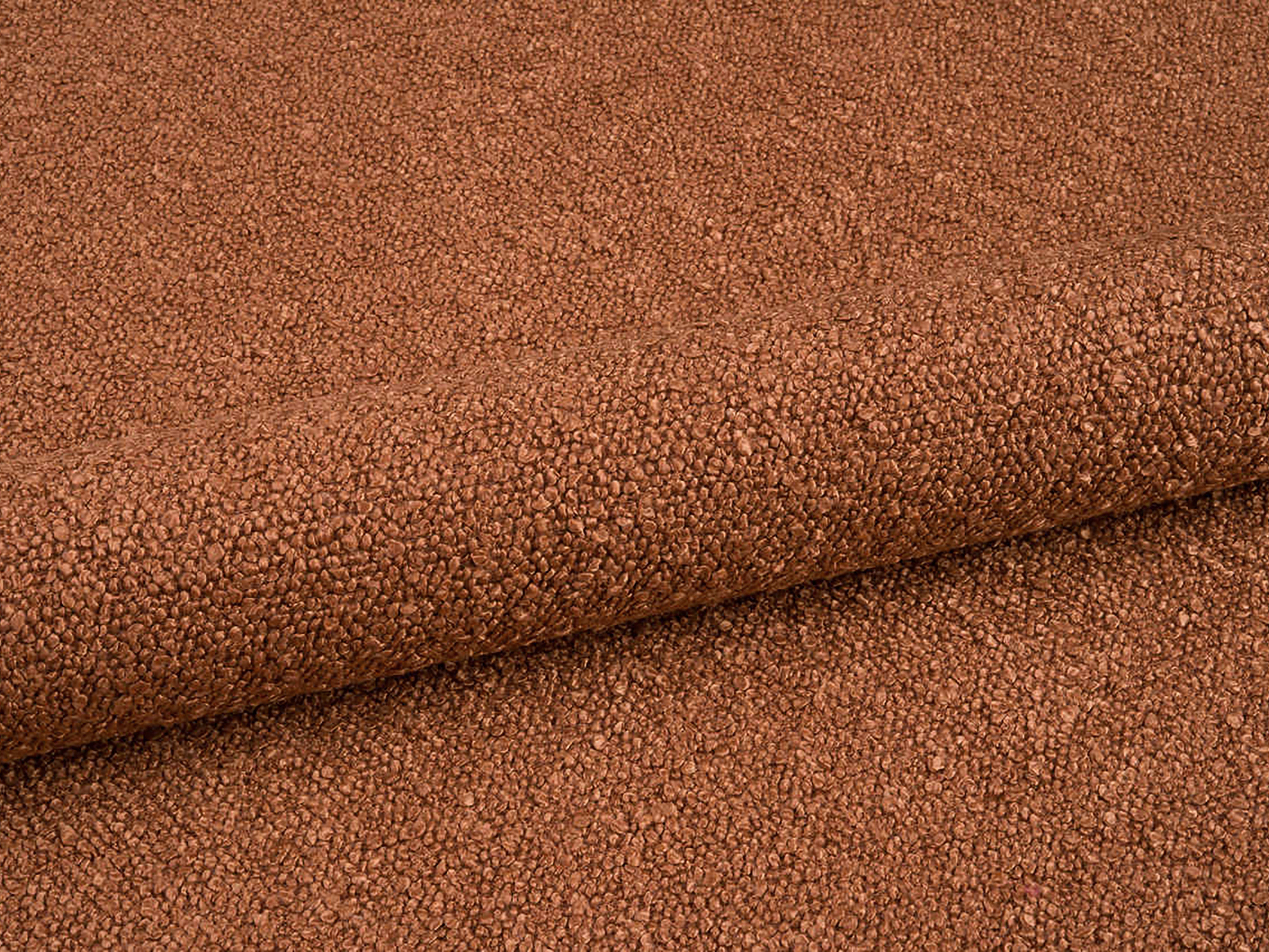 Bed LINEA terracotta boucle