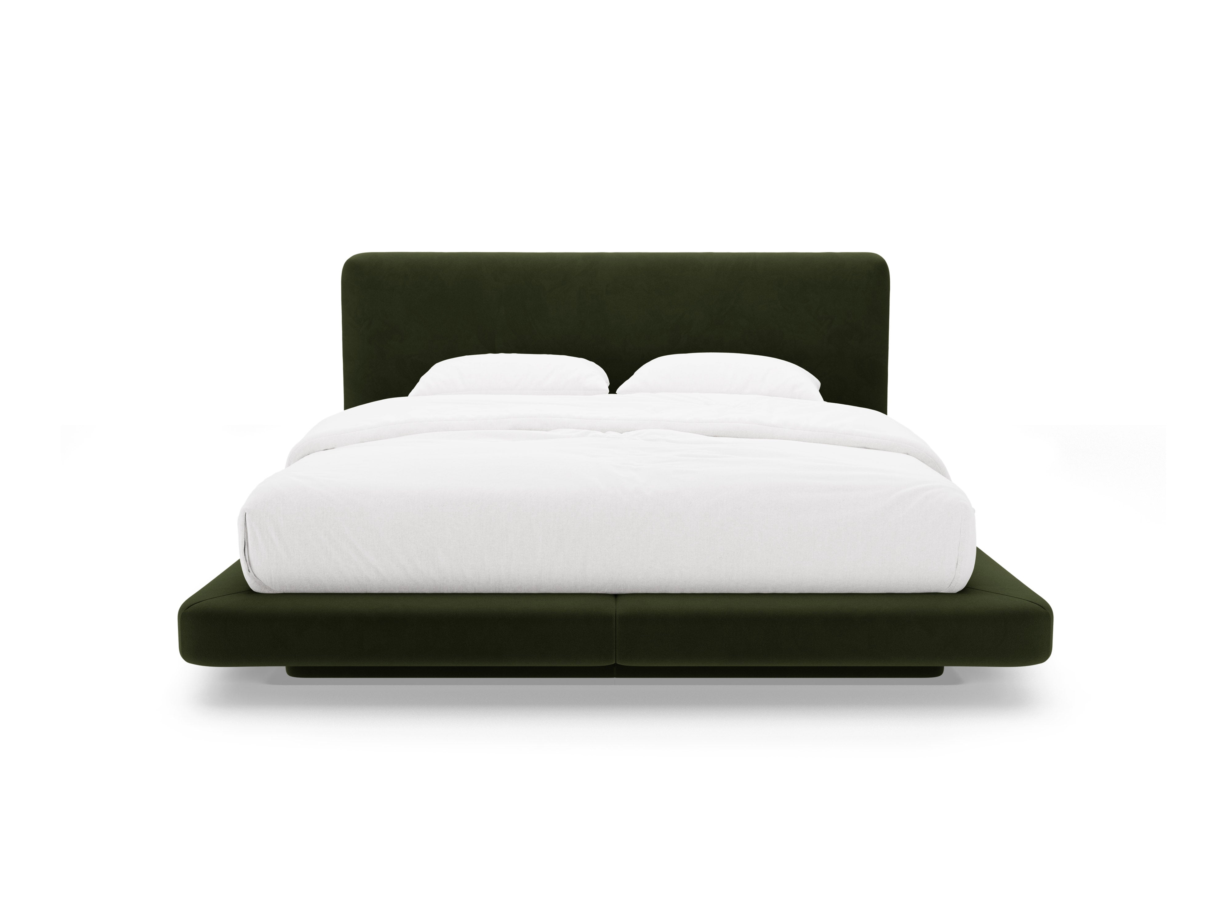 Velvet bed LINEA donkergroen
