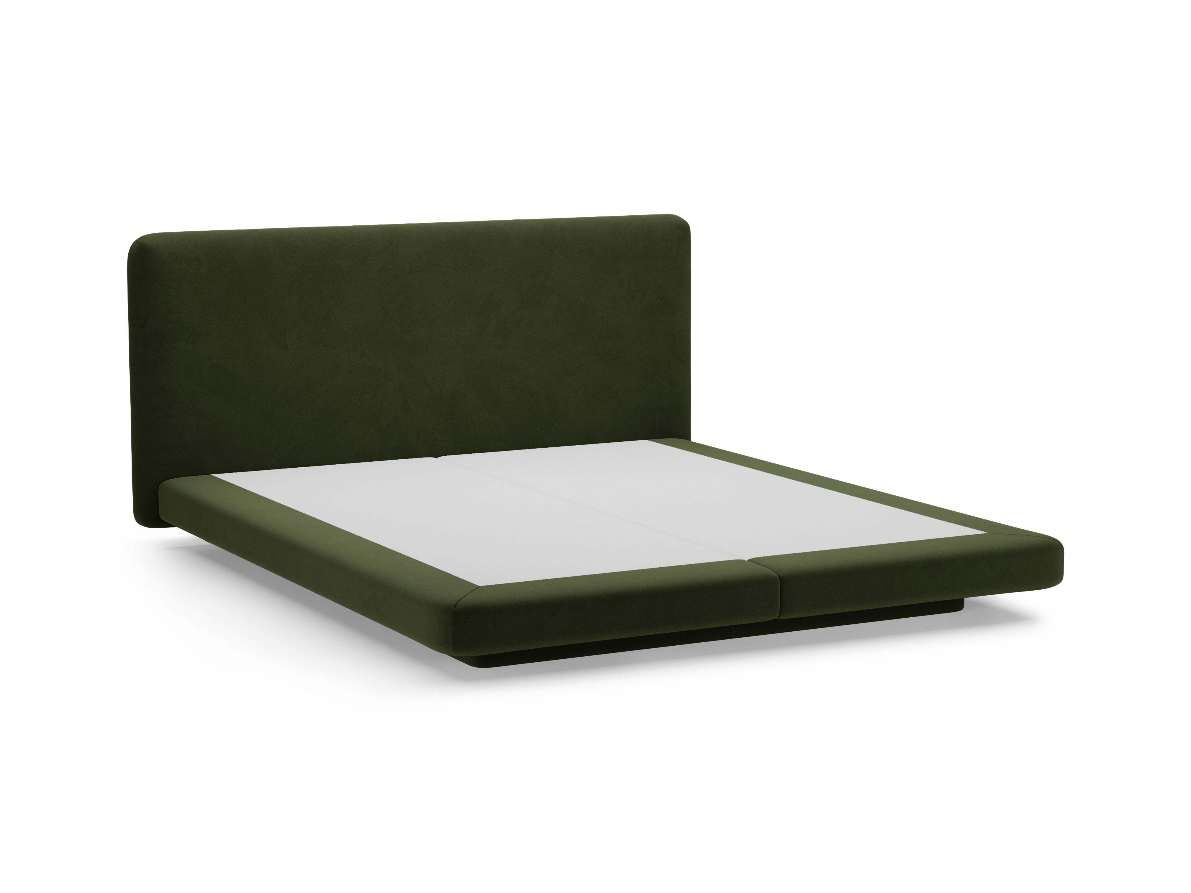 Velvet bed LINEA donkergroen