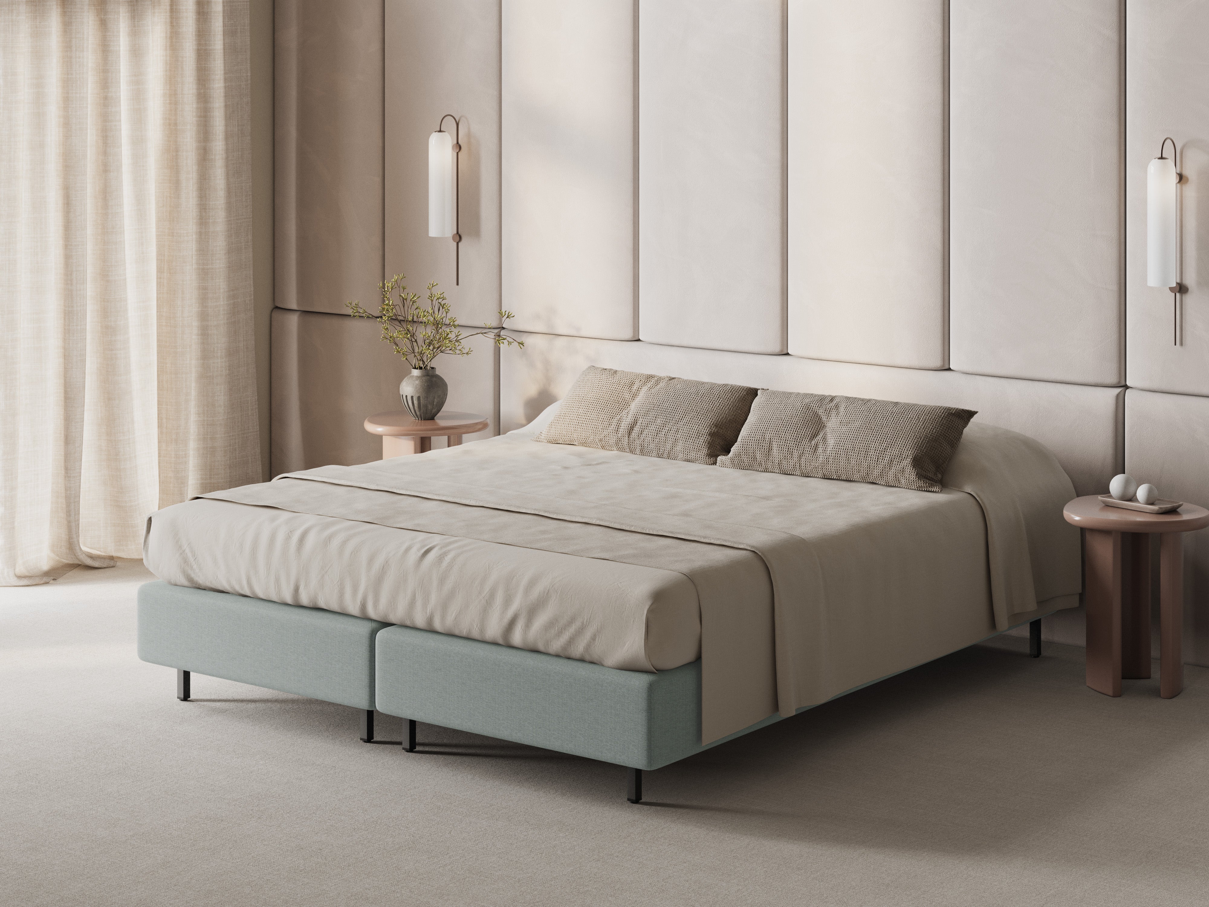 Bed WHALE mintgroen