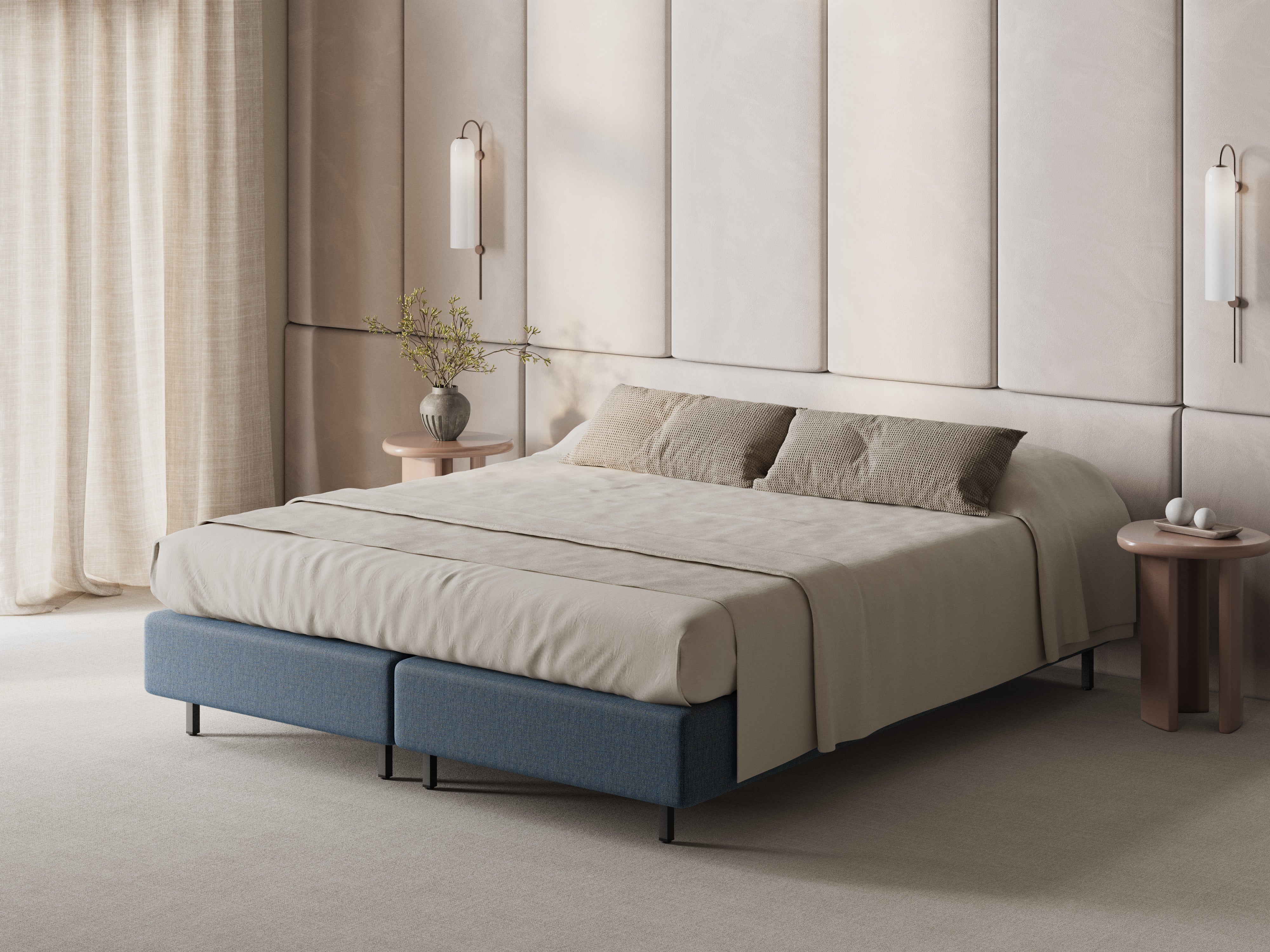 Bed WHALE donkerblauw