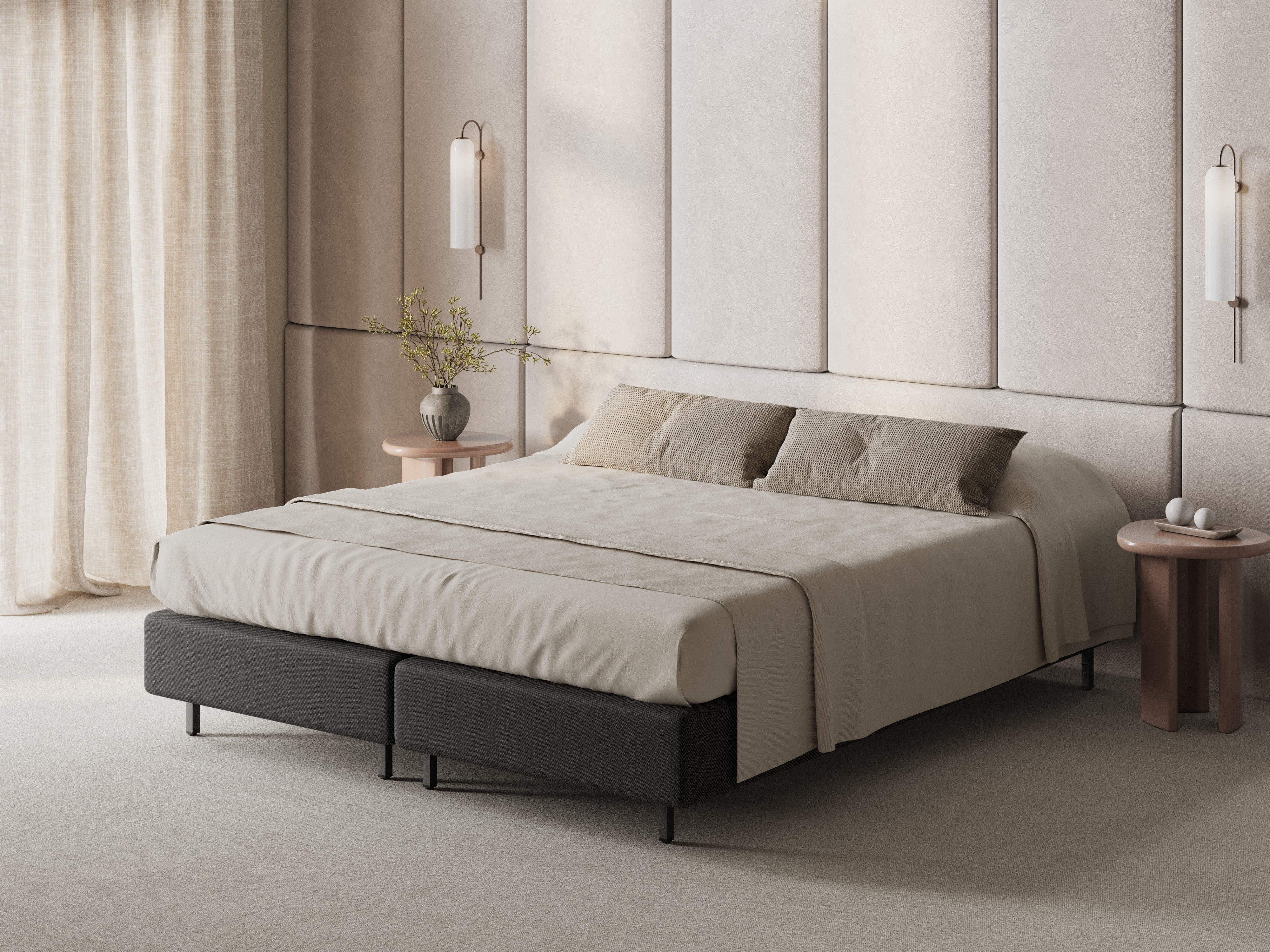 Bed WHALE zwart
