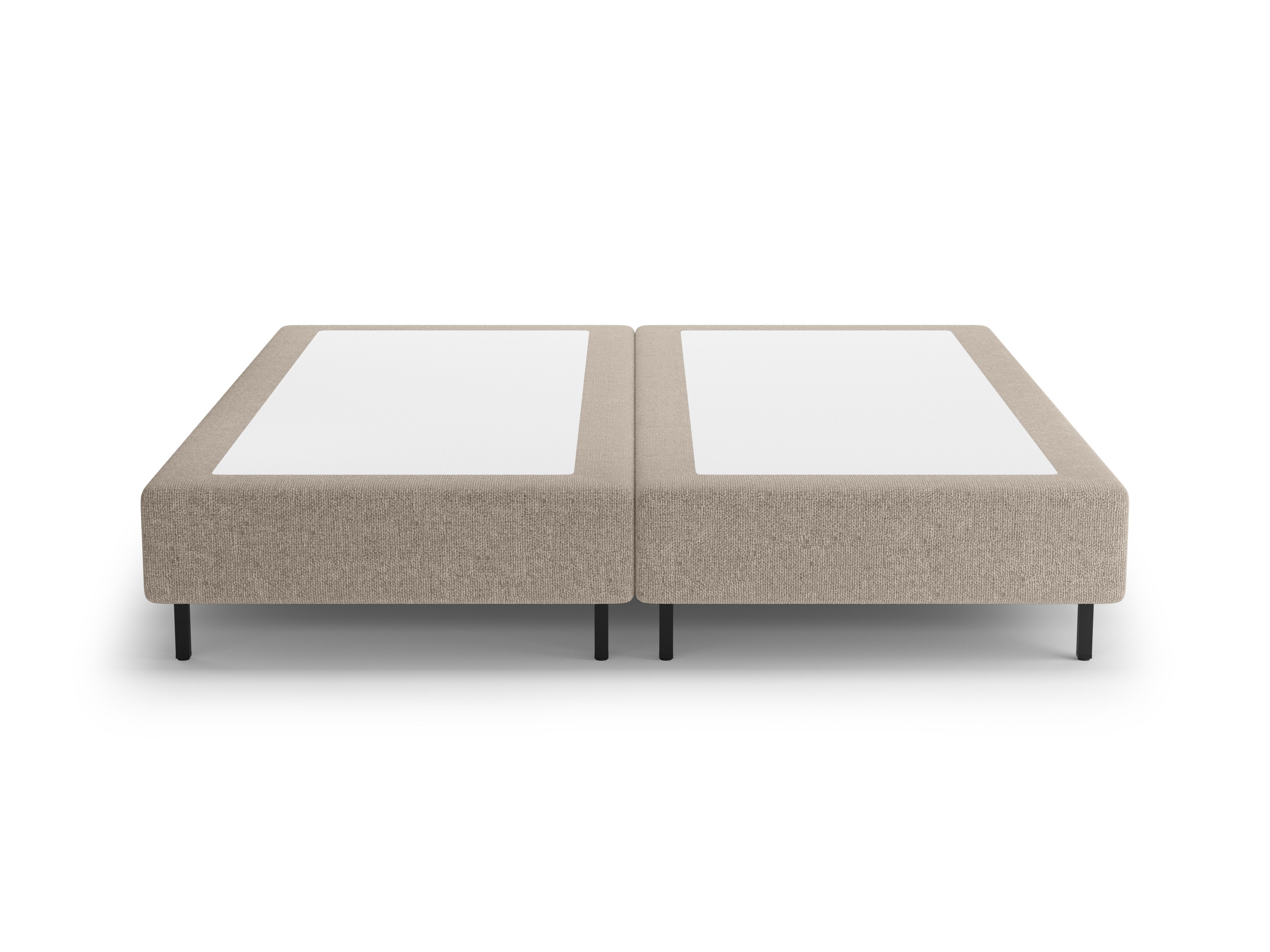 Bed WHALE donkerbeige chenille