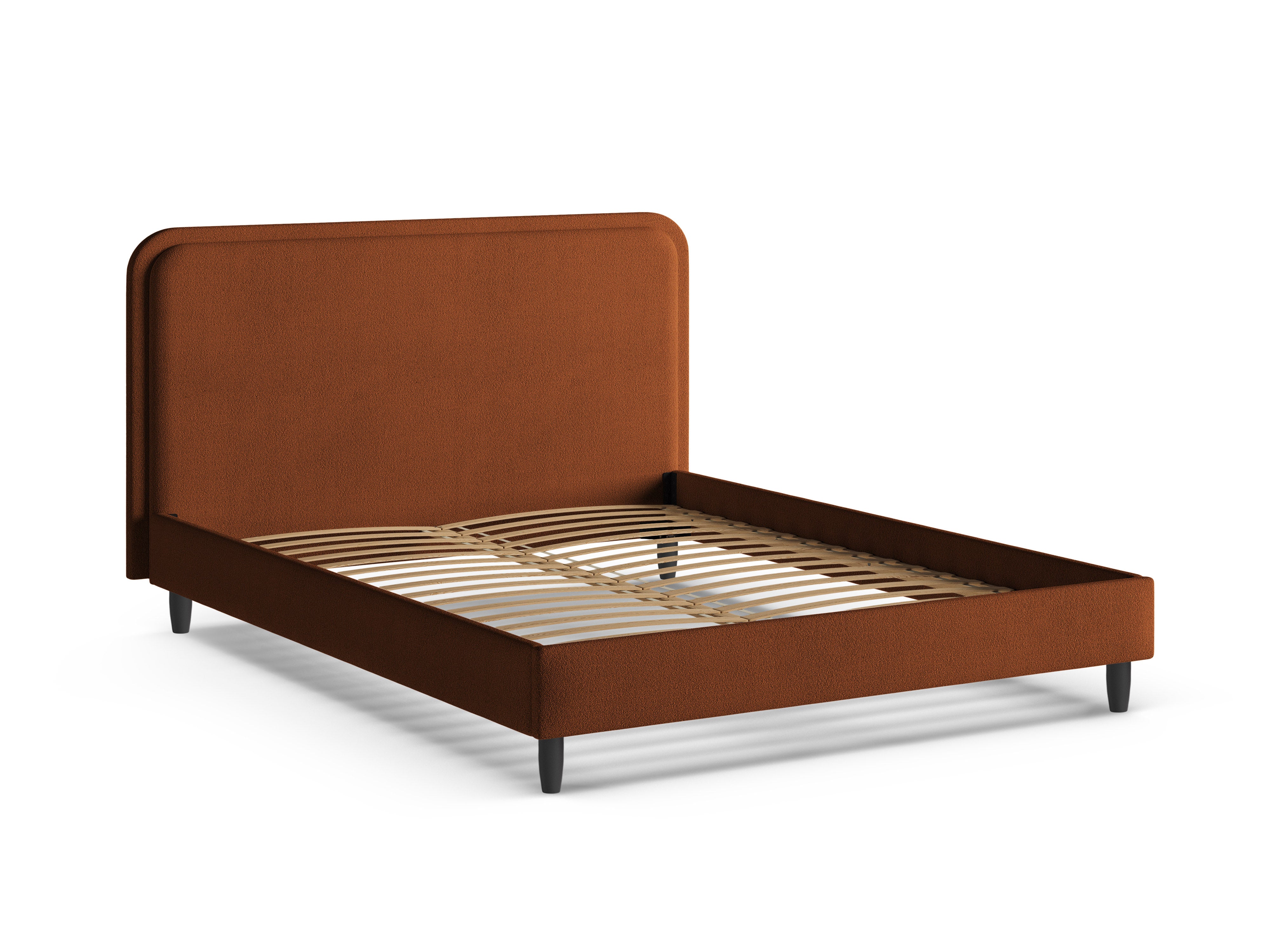 Bett AVELINE terrakotta Boucle