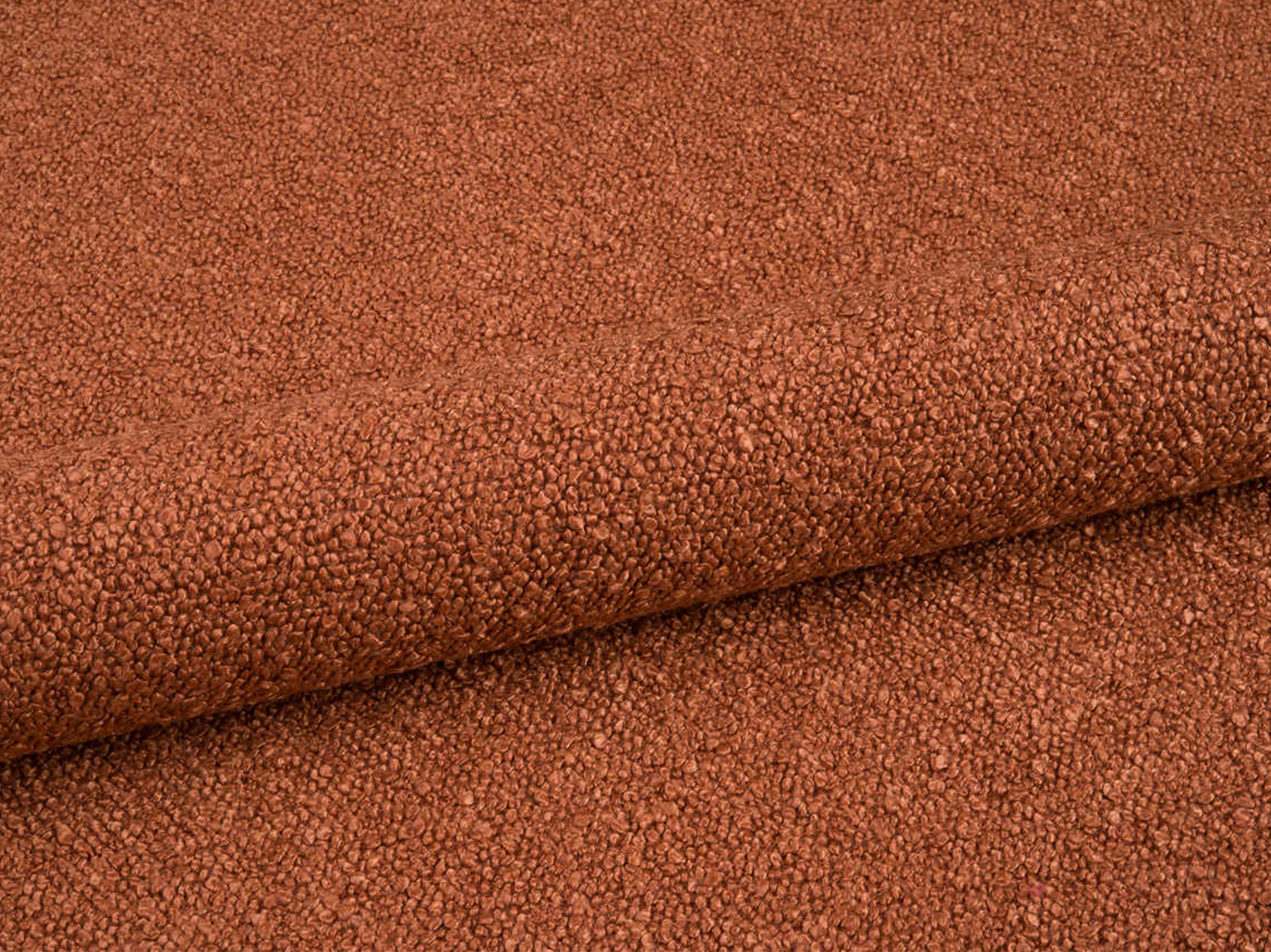 Bett AVELINE terrakotta Boucle