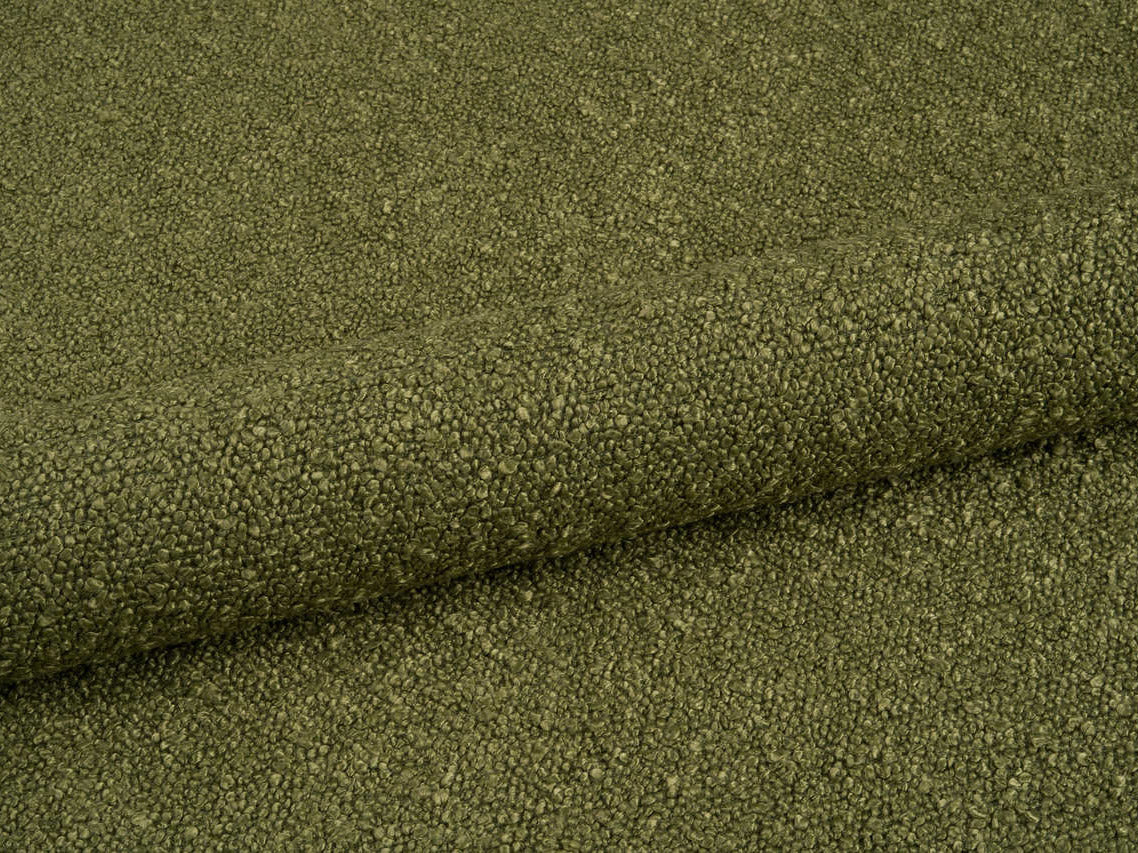 Bed AVELINE donkergroen olijf boucle